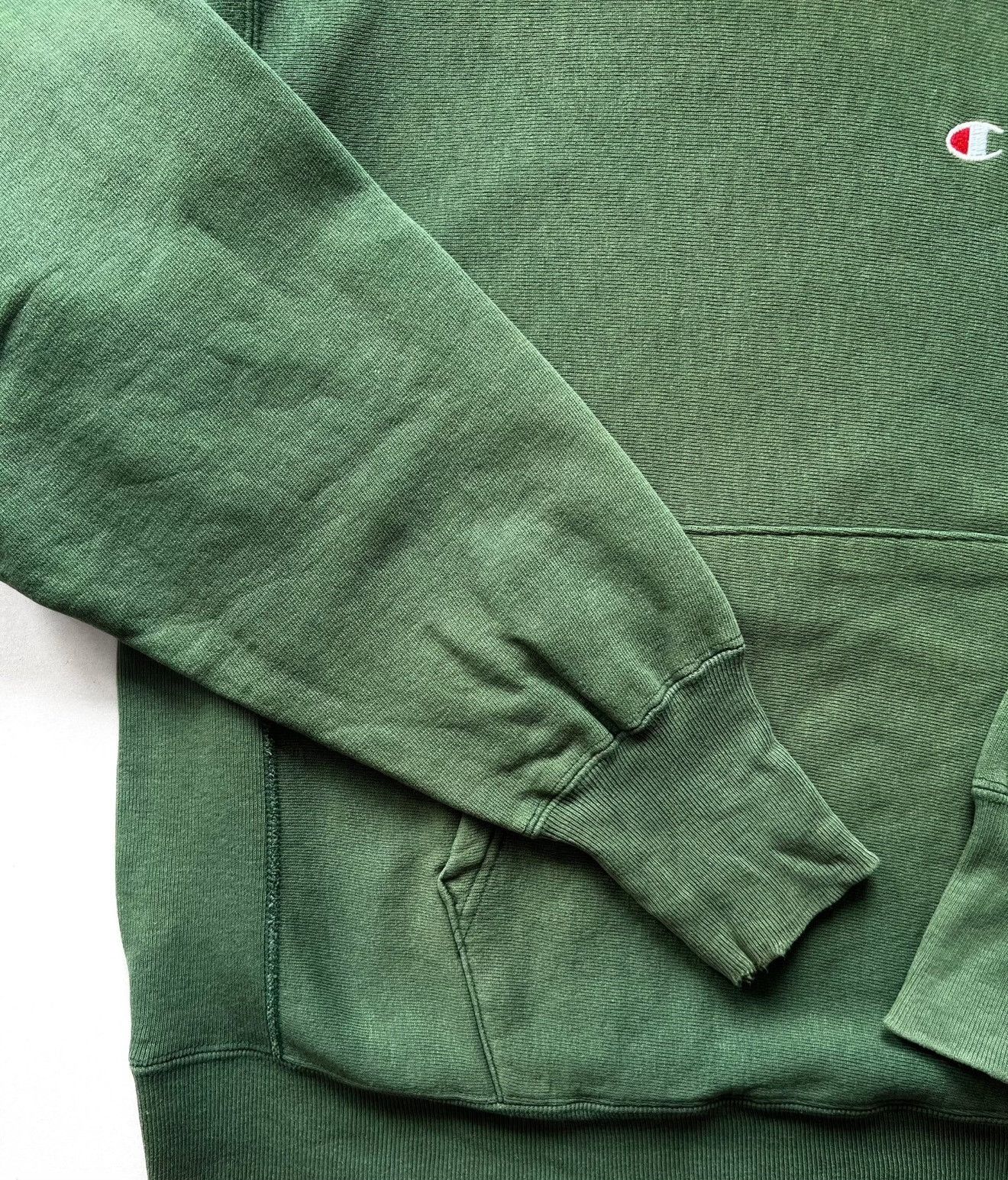 Vintage Vintage 1990s Faded Champion Reverse Weave Hoodie Size US L / EU 52-54 / 3 - 5 Thumbnail