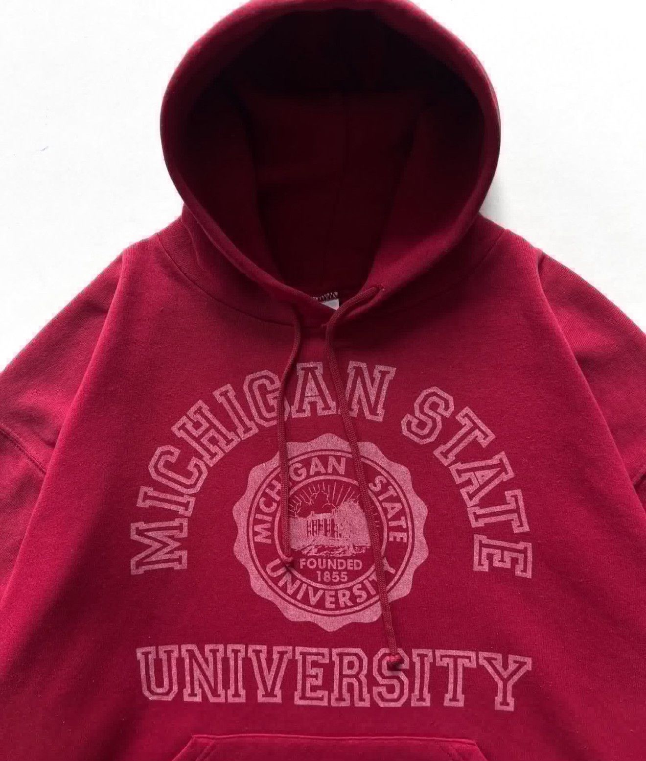 Vintage 1990s Russell Michigan State University Hoodie Size US M / EU 48-50 / 2 - 2 Thumbnail
