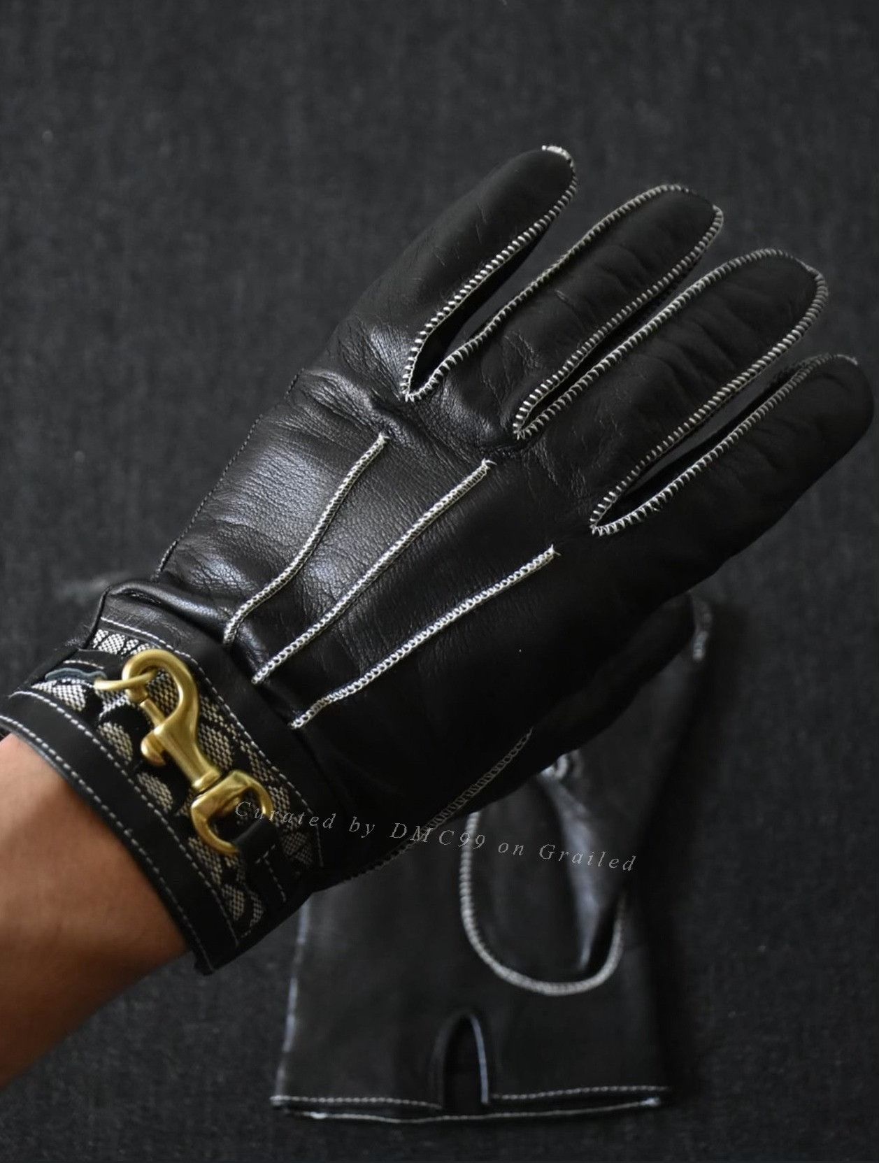 Vintage Vintage Coach 1990s Nappa Leather Black Gloves Size ONE SIZE - 7 Thumbnail