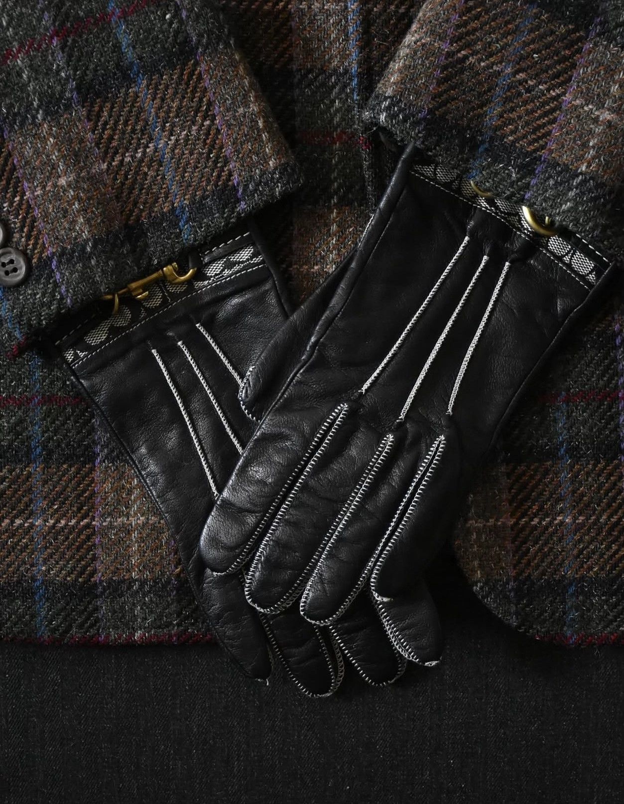 Vintage Vintage Coach 1990s Nappa Leather Black Gloves Size ONE SIZE - 2 Thumbnail
