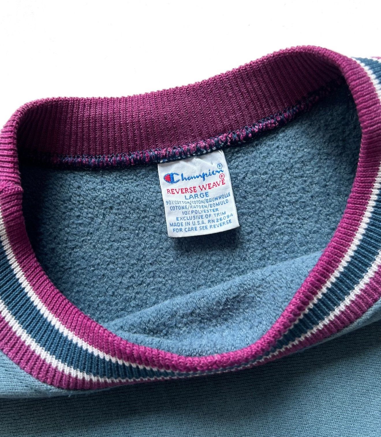 Vintage 1990s Champion 3-Tone Reverse Weave Sweatshirt Size US M / EU 48-50 / 2 - 3 Thumbnail