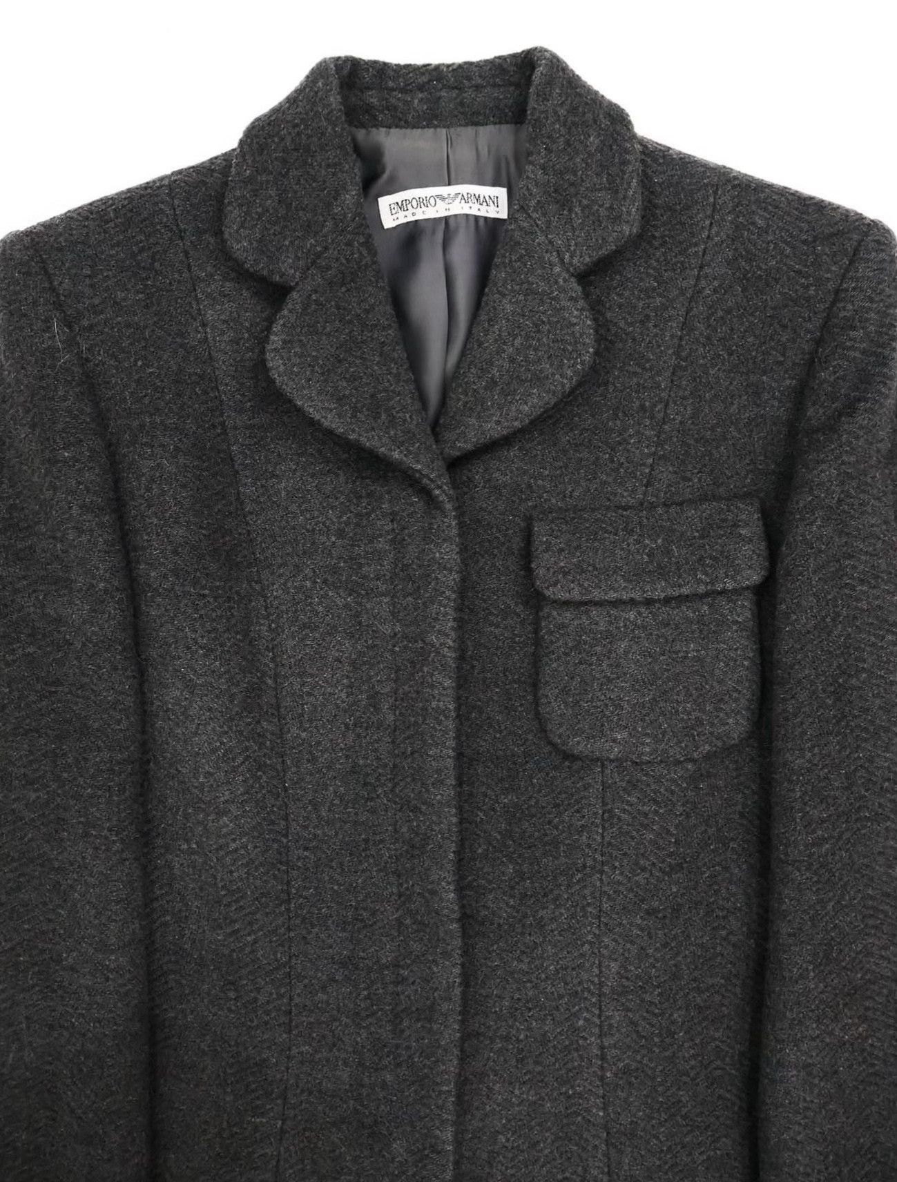 Vintage Vintage Armani 1990s Virgin Wool Jacket Size US M / EU 48-50 / 2 - 2 Thumbnail
