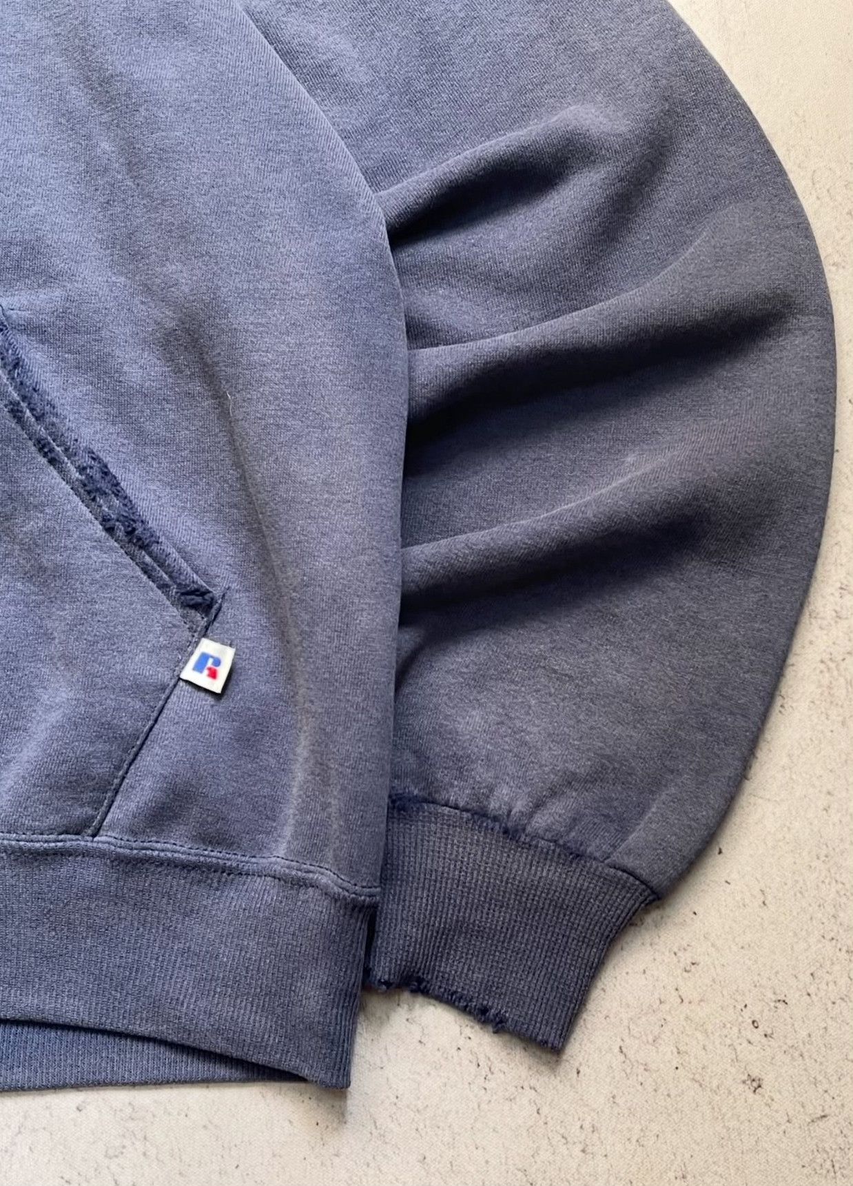 Vintage 1990s Russell Sun Faded Distressed Hoodie Size US M / EU 48-50 / 2 - 3 Thumbnail