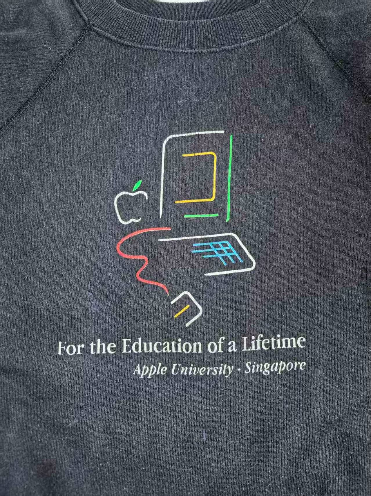 Vintage 1990s Hanes Apple University Singapore Sweater Size US M / EU 48-50 / 2 - 3 Thumbnail