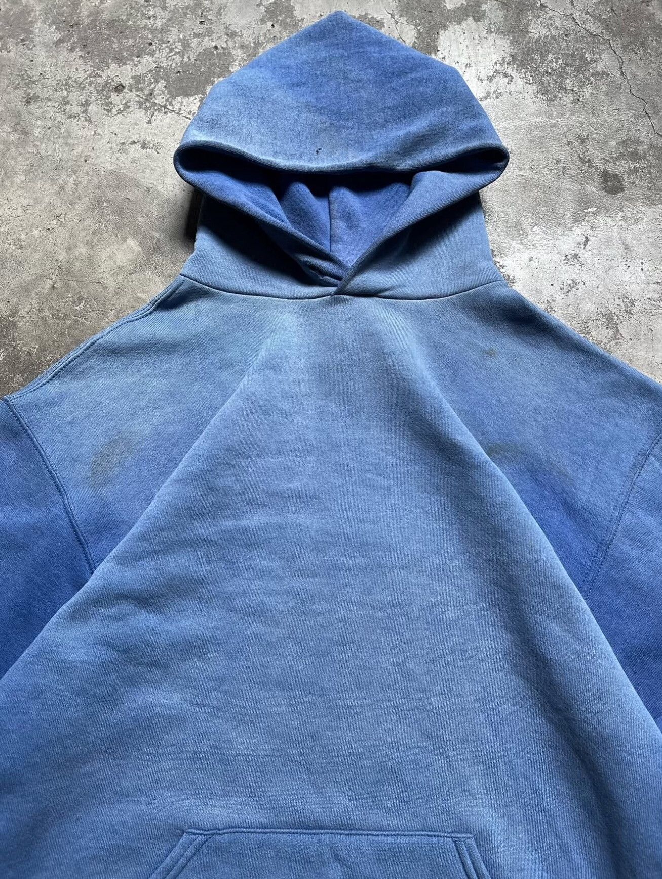 Vintage 1990s Russell Sun Faded Royal Blue Hoodie Size US XL / EU 56 / 4 - 3 Thumbnail