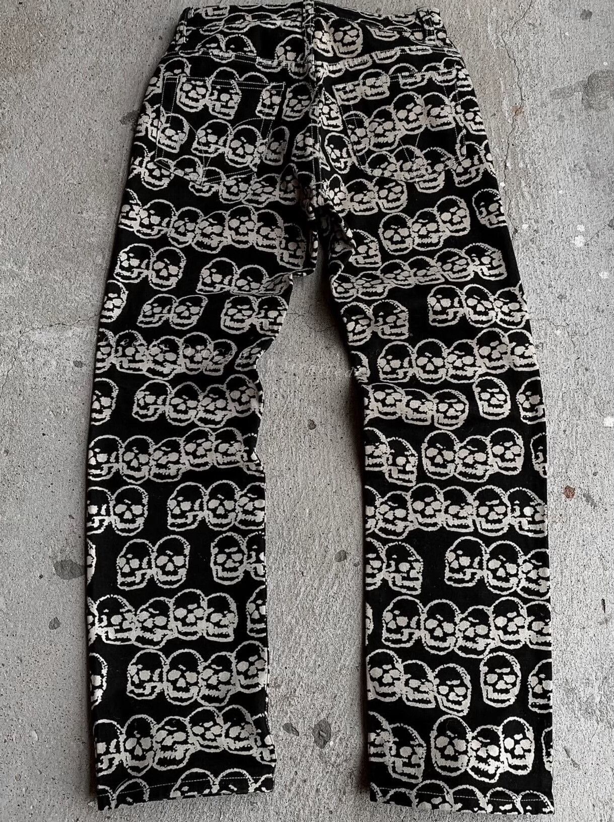 Vintage Hysteric Glamour SS2003 Skull Cotton Pants Size 28" / US 6 / IT 42 - 4 Thumbnail