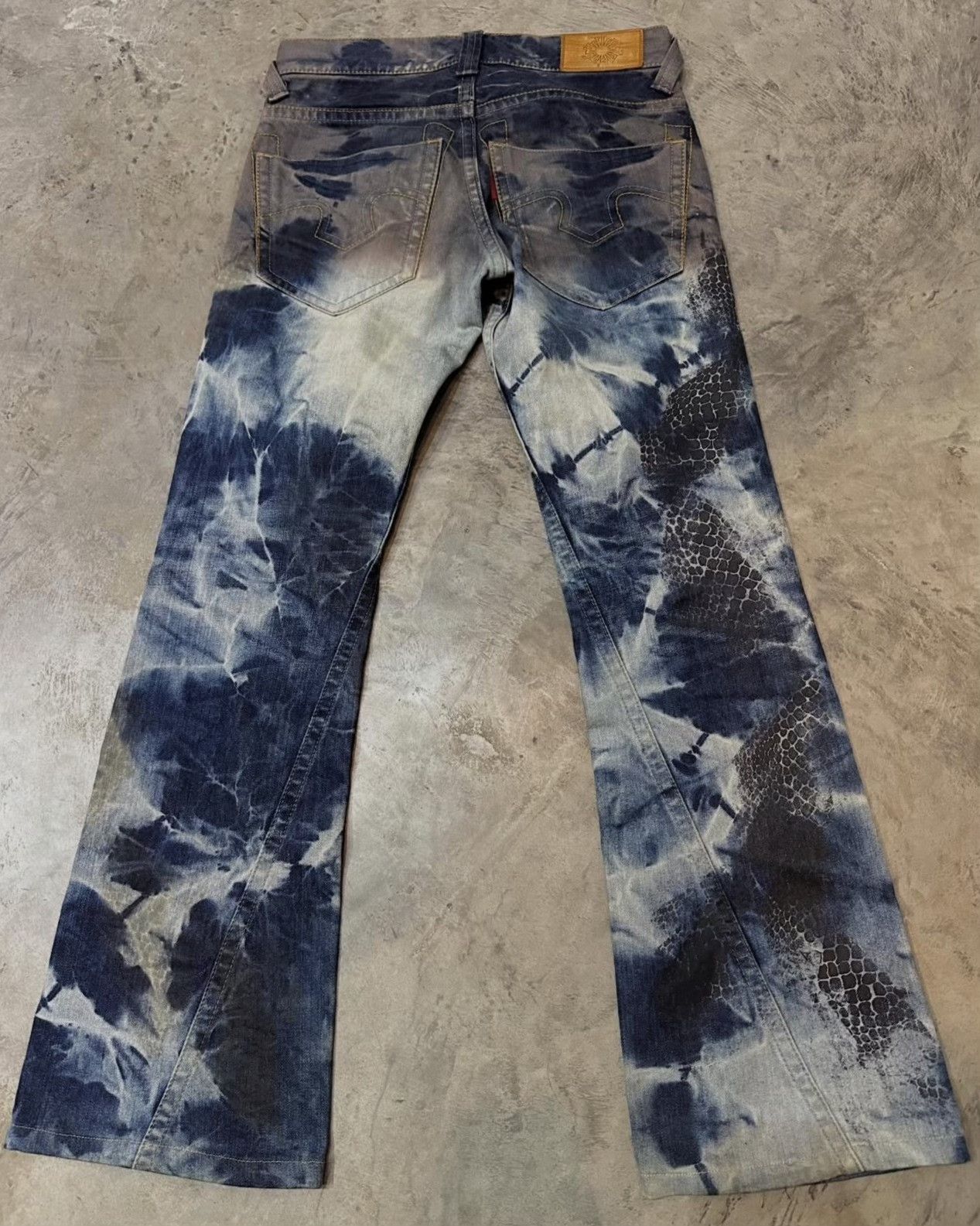 Vintage Vintage 2000s Tornado Mart Snake Denim Jeans Size US 32 / EU 48 - 2 Thumbnail