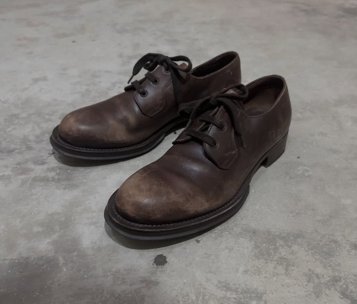 Vintage Vintage Prada 2000s Leather Lace-up Shoes Size US 9.5 / EU 42-43 - 6 Thumbnail