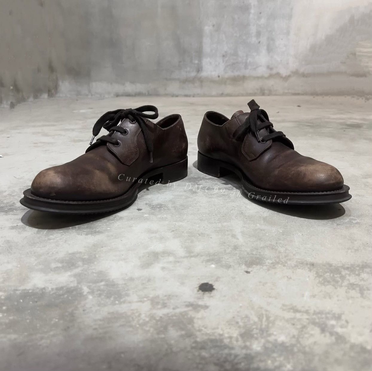 Vintage Vintage Prada 2000s Leather Lace-up Shoes Size US 9.5 / EU 42-43 - 2 Thumbnail