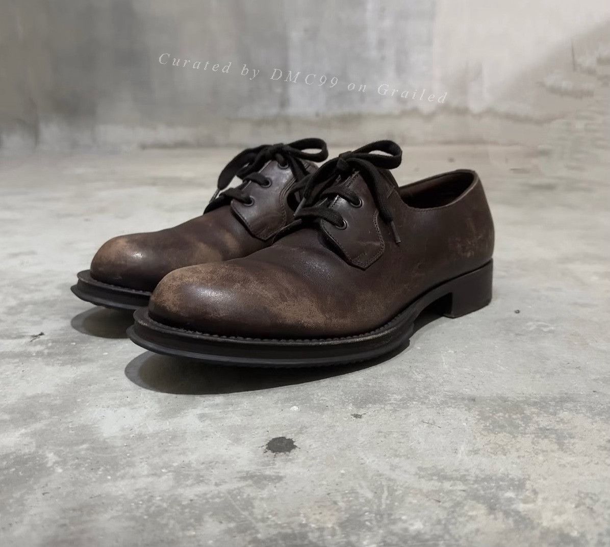 Vintage Vintage Prada 2000s Leather Lace-up Shoes Size US 9.5 / EU 42-43 - 5 Thumbnail