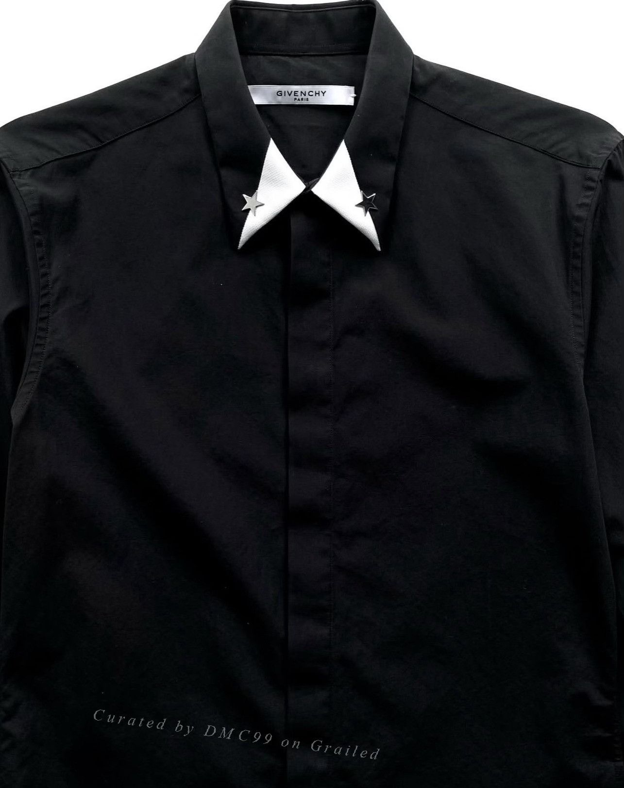 Vintage Vintage Givenchy SS16 Black Star Shirt Size US M / EU 48-50 / 2 - 2 Thumbnail
