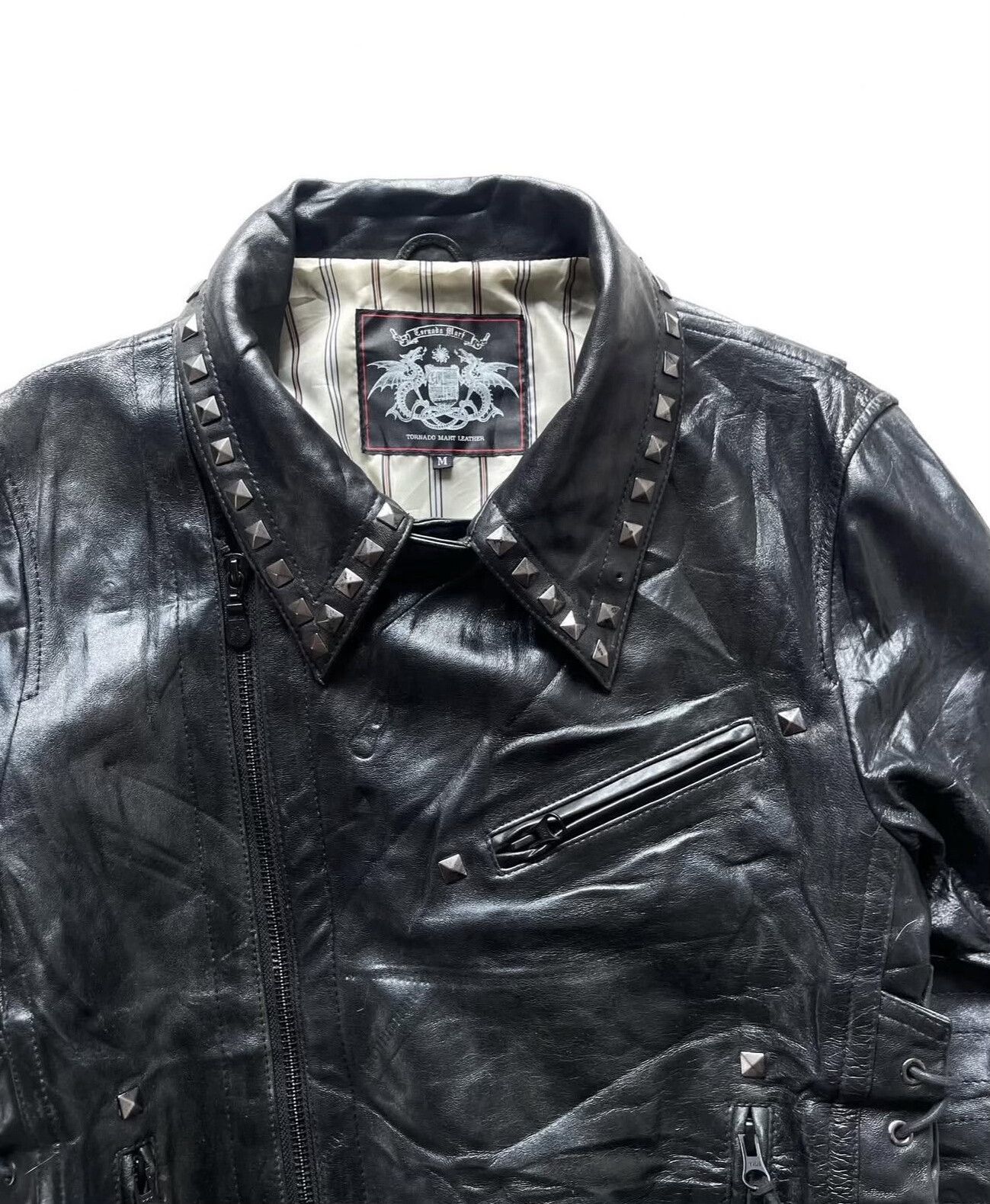 Vintage Vintage 2000s Tornado Mart Studded Leather Biker Jacket Size US M / EU 48-50 / 2 - 6 Thumbnail