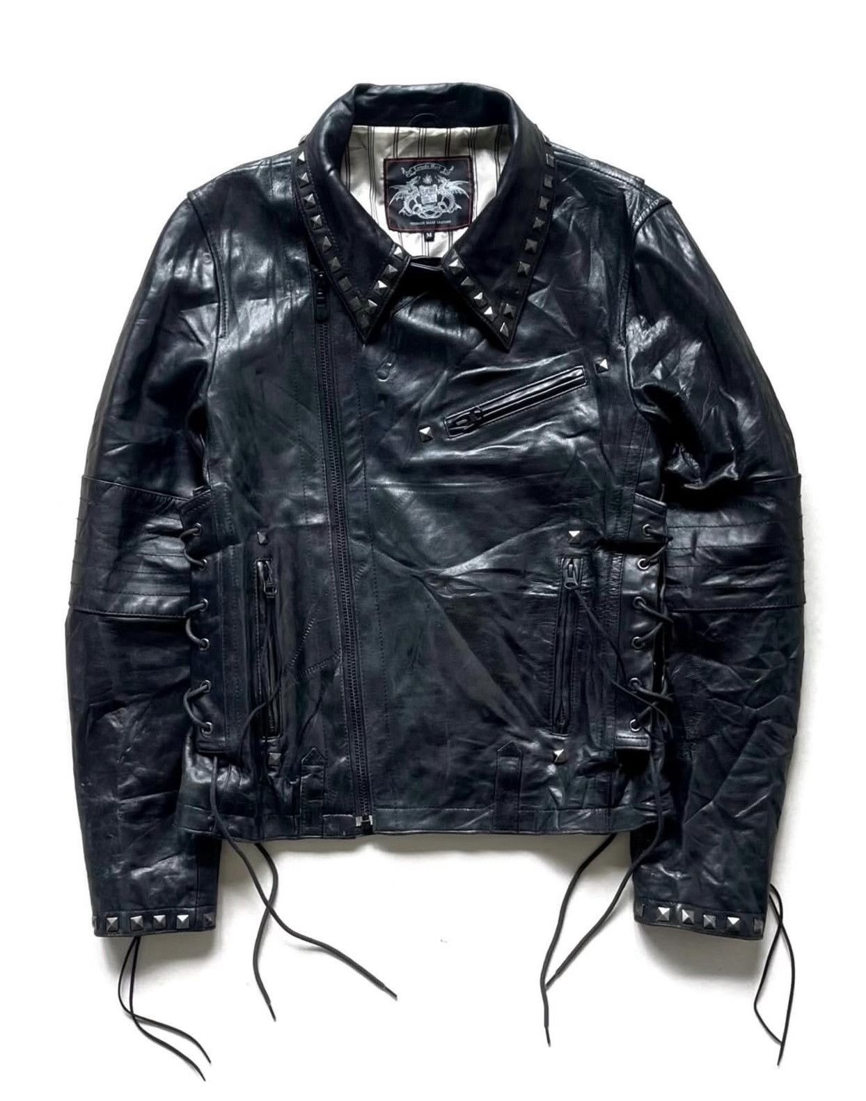 Vintage Vintage 2000s Tornado Mart Studded Leather Biker Jacket Size US M / EU 48-50 / 2 - 2 Thumbnail