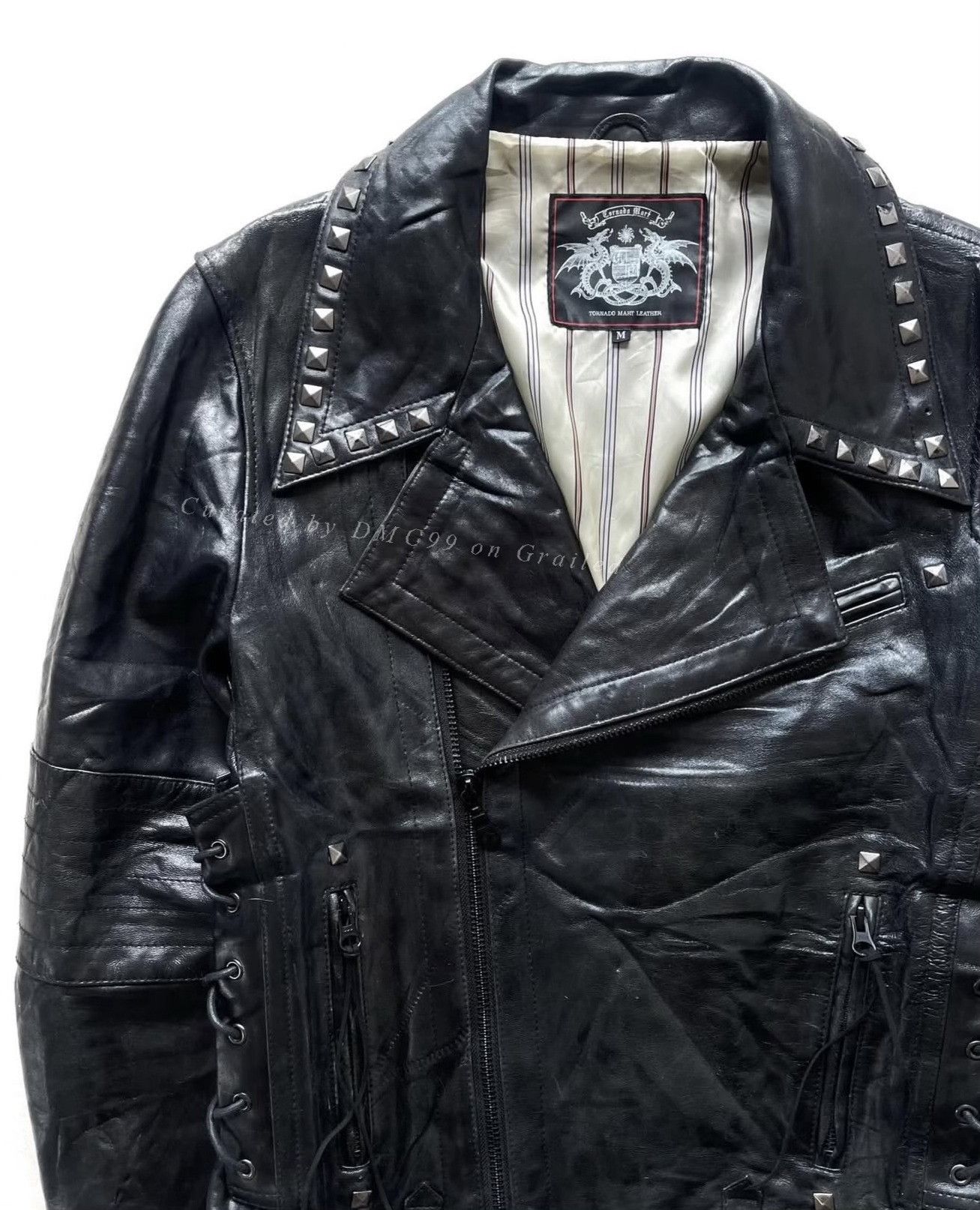 Vintage Vintage 2000s Tornado Mart Studded Leather Biker Jacket Size US M / EU 48-50 / 2 - 4 Thumbnail