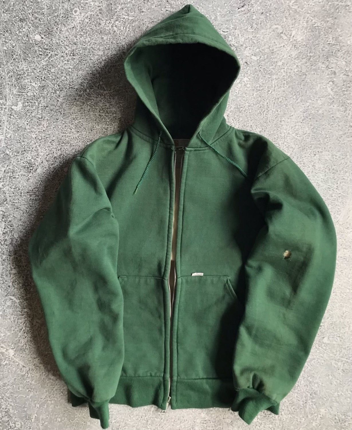 Vintage Vintage Carhartt 1990s 868 Green Zip Hoodie Size US L / EU 52-54 / 3 - 3 Thumbnail