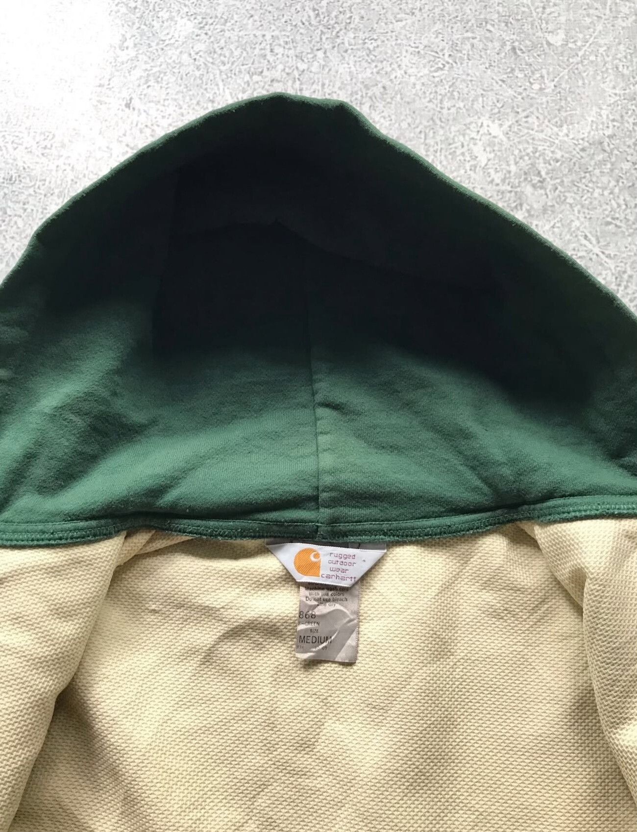 Vintage Vintage Carhartt 1990s 868 Green Zip Hoodie Size US L / EU 52-54 / 3 - 7 Thumbnail