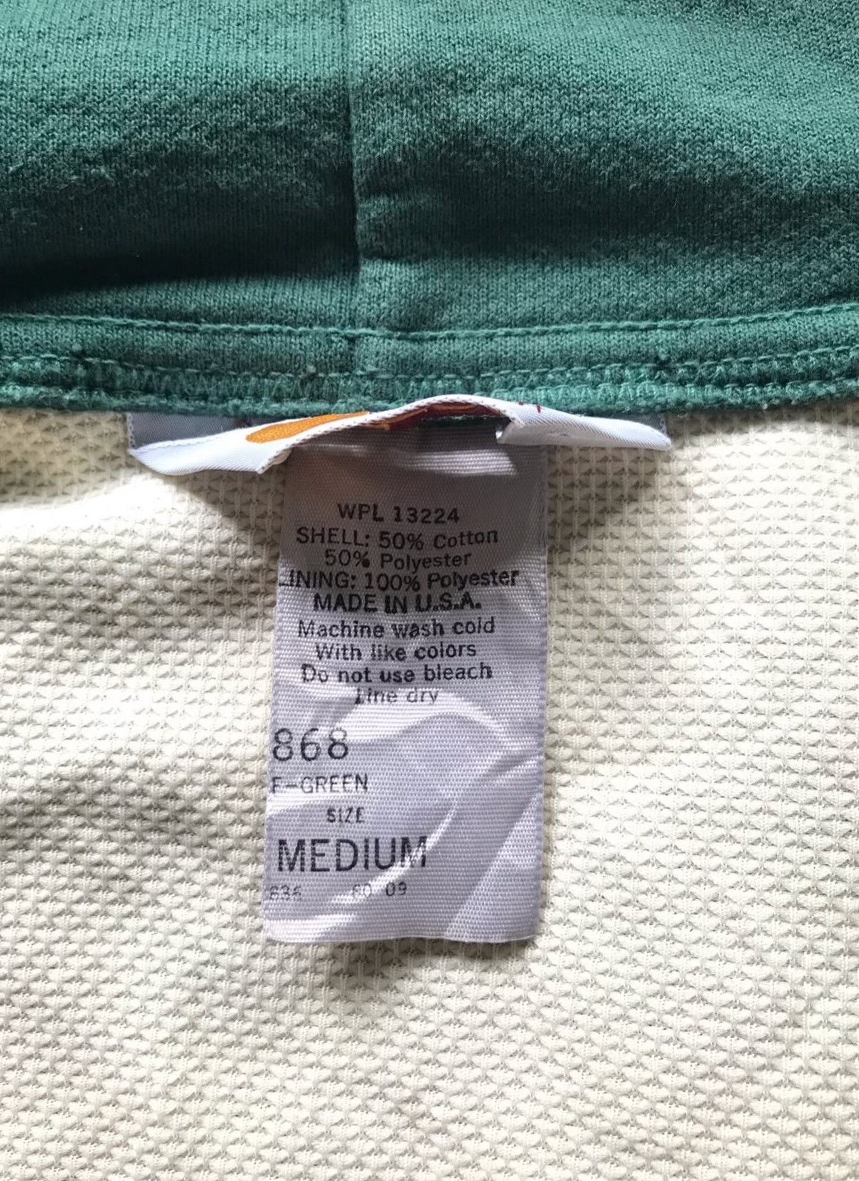 Vintage Vintage Carhartt 1990s 868 Green Zip Hoodie Size US L / EU 52-54 / 3 - 9 Thumbnail