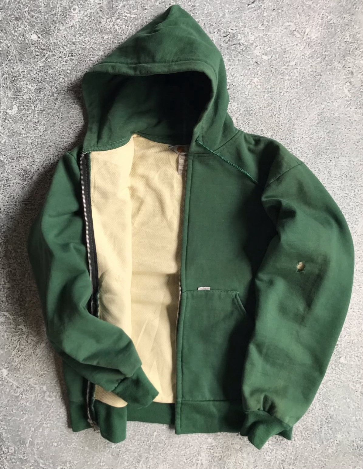 Vintage Vintage Carhartt 1990s 868 Green Zip Hoodie Size US L / EU 52-54 / 3 - 2 Thumbnail