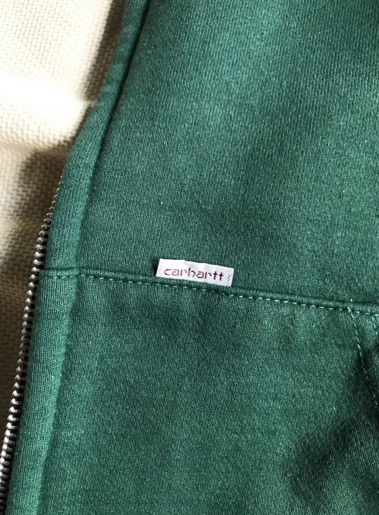 Vintage Vintage Carhartt 1990s 868 Green Zip Hoodie Size US L / EU 52-54 / 3 - 4 Thumbnail