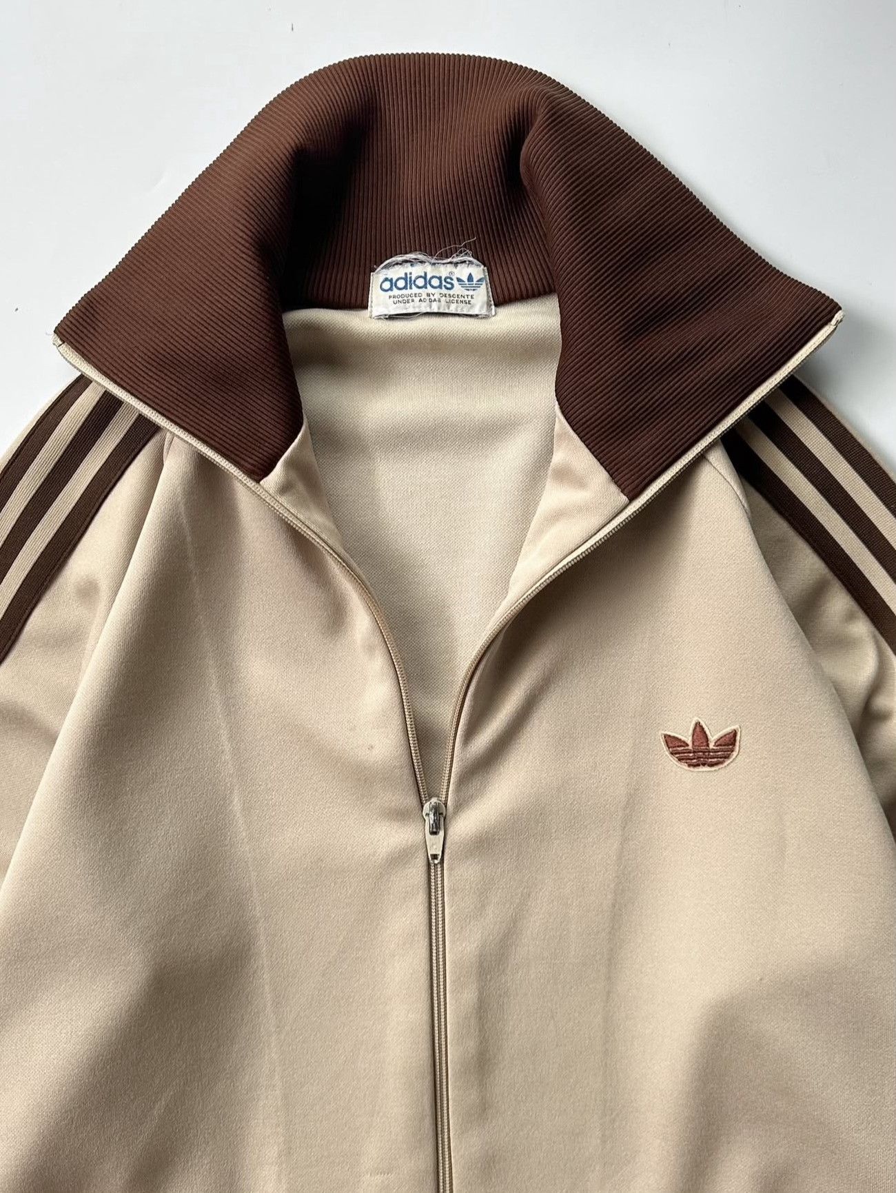 Vintage Vintage 1980s Adidas Track Jacket Brown Size US M / EU 48-50 / 2 - 2 Thumbnail