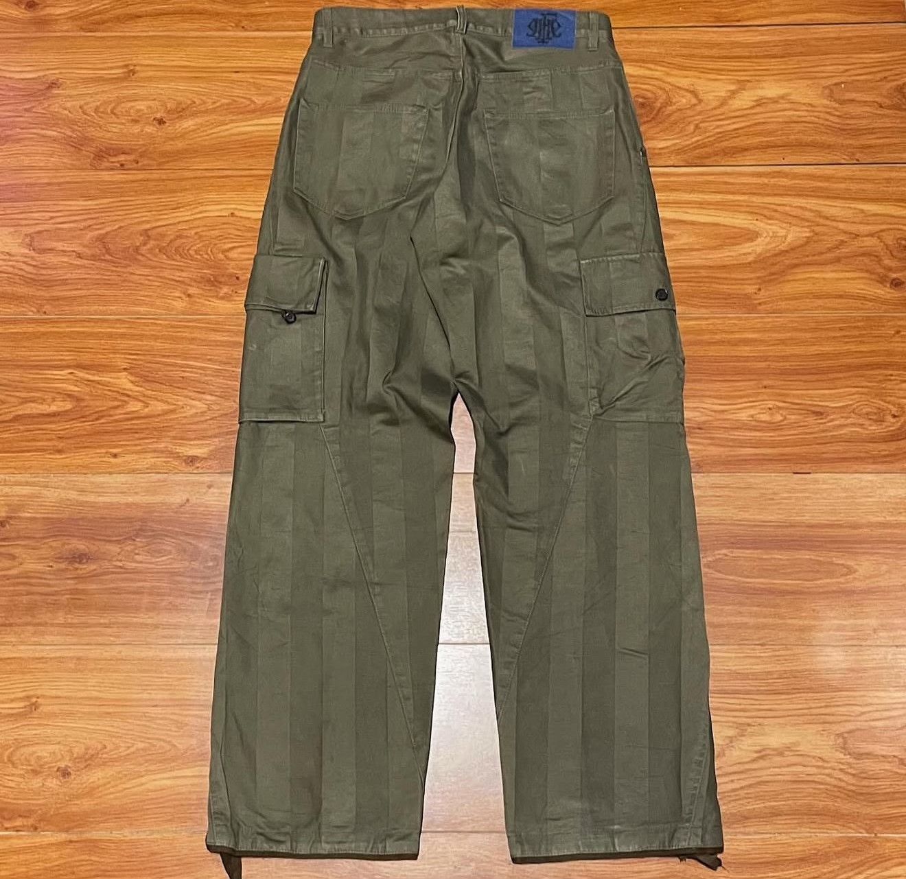 Vintage Vintage PPFM 2000s Striped Cargo Pants Size US 26 / EU 42 - 3 Thumbnail
