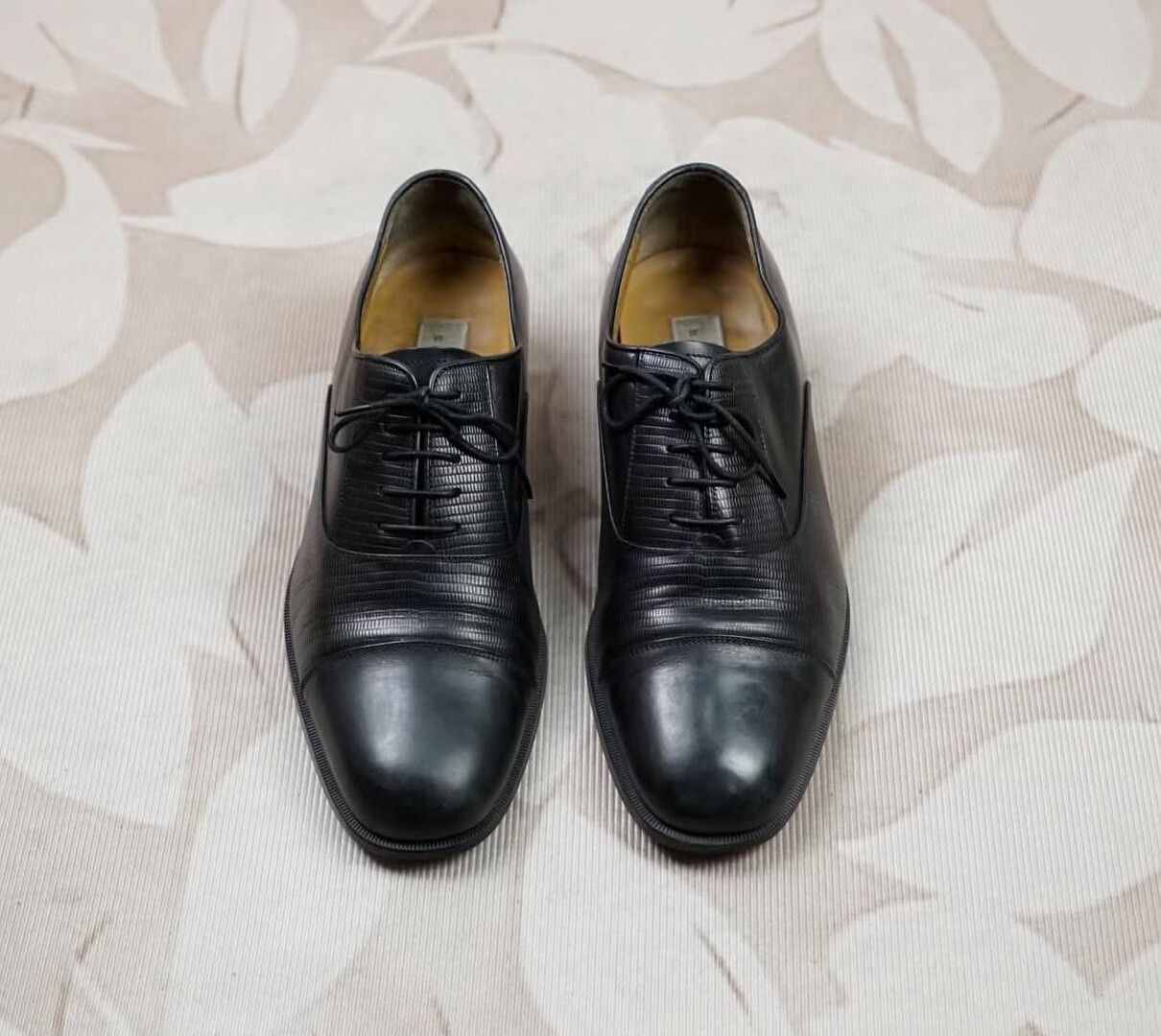 Vintage Vintage Balenciaga Mens Embossed Leather Shoes Size US 7.5 / EU 40-41 - 2 Thumbnail