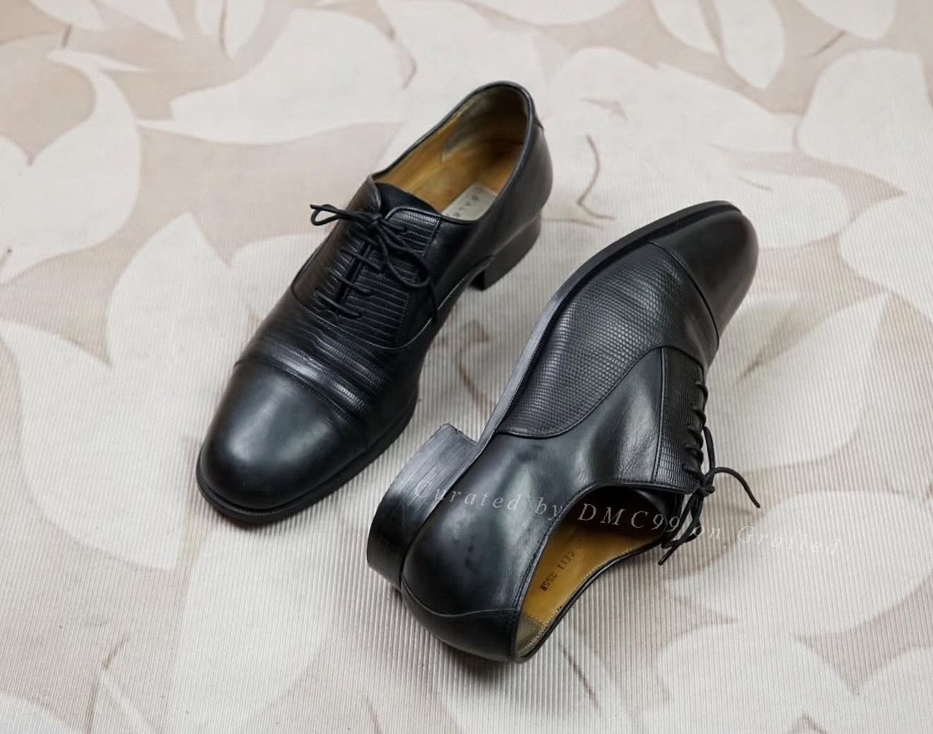 Vintage Vintage Balenciaga Mens Embossed Leather Shoes Size US 7.5 / EU 40-41 - 5 Thumbnail