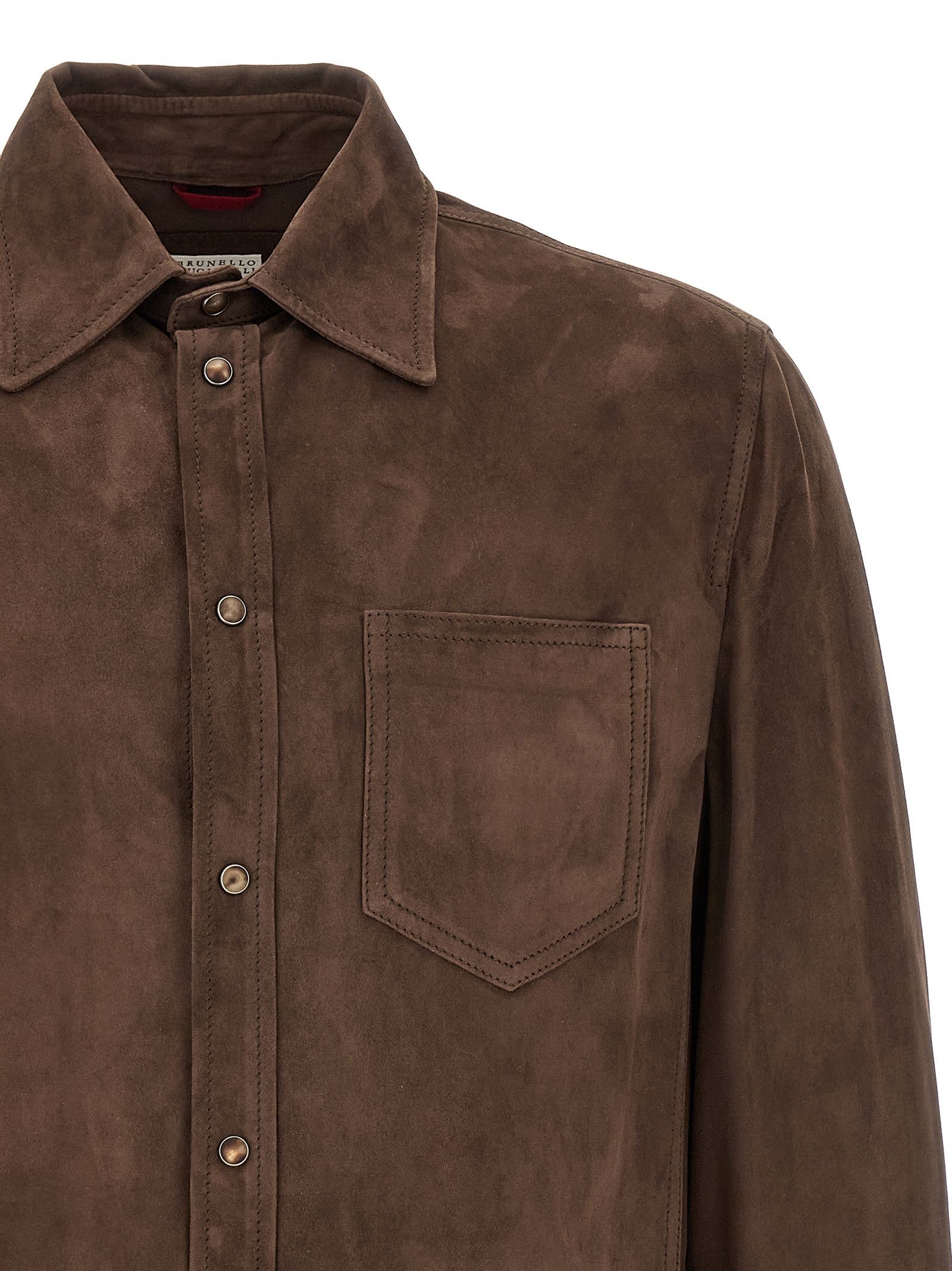 Brunello Cucinelli Suede overshirt Size US L / EU 52-54 / 3 - 3 Thumbnail