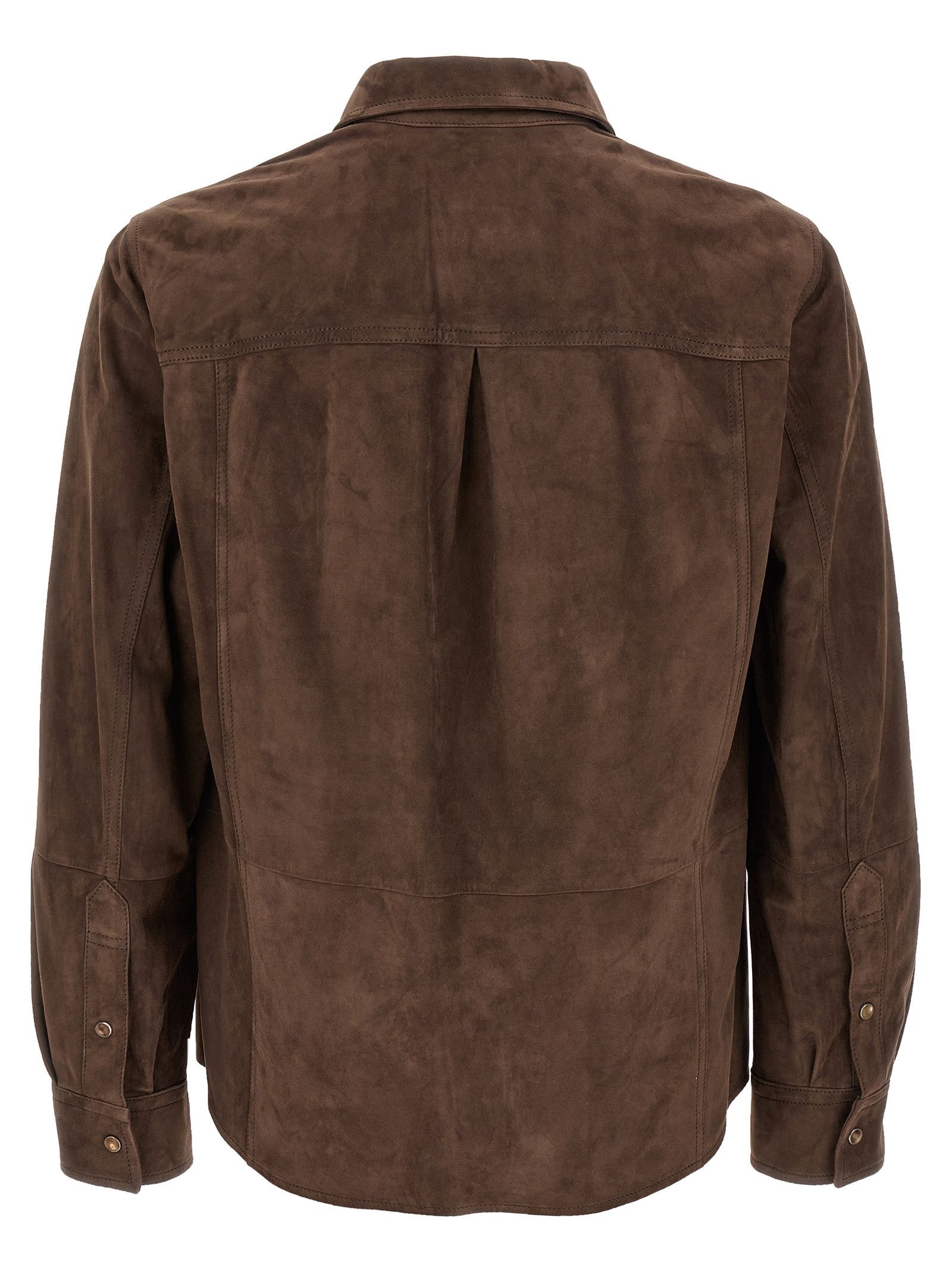 Brunello Cucinelli Suede overshirt Size US L / EU 52-54 / 3 - 2 Thumbnail