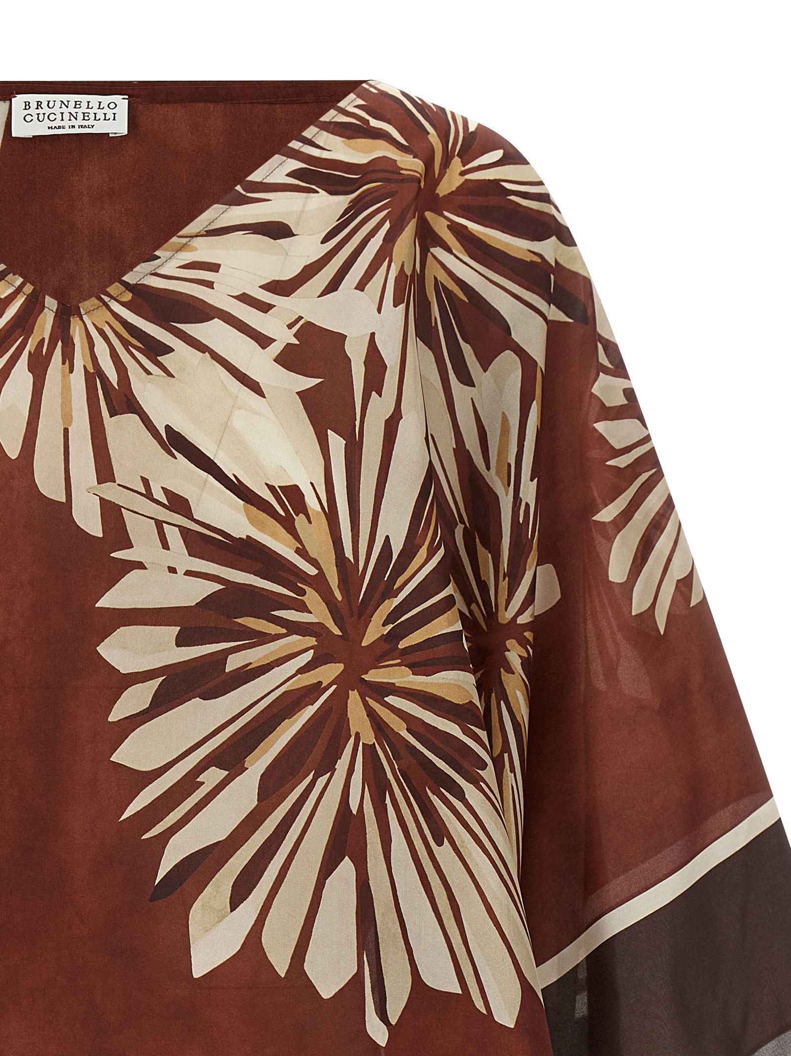 Brunello Cucinelli Silk scarf blouse Size S / US 4 / IT 40 - 3 Thumbnail