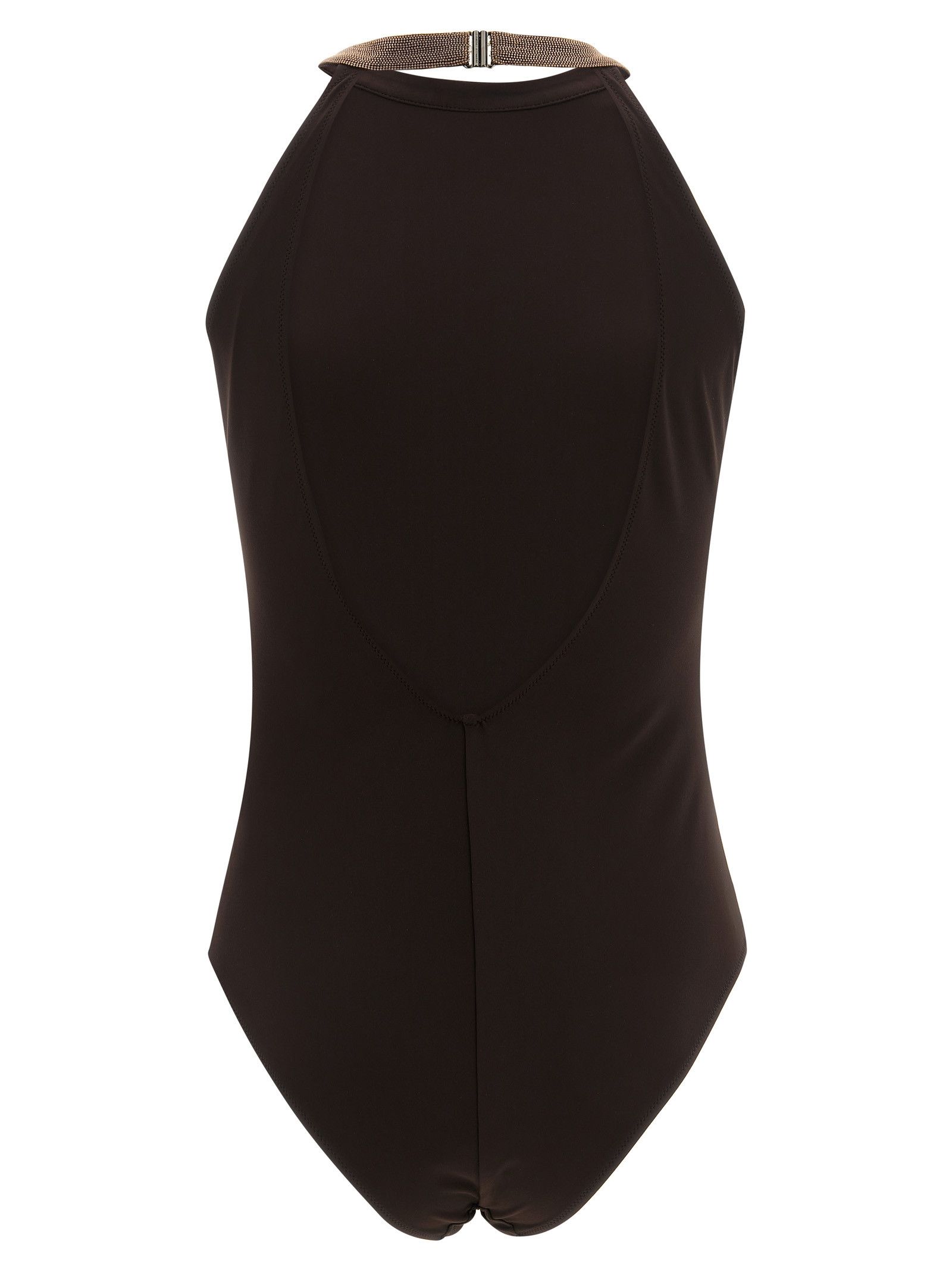 Brunello Cucinelli 'Precious Collar' one-piece swimsuit Size M / US 6-8 / IT 42-44 - 2 Thumbnail