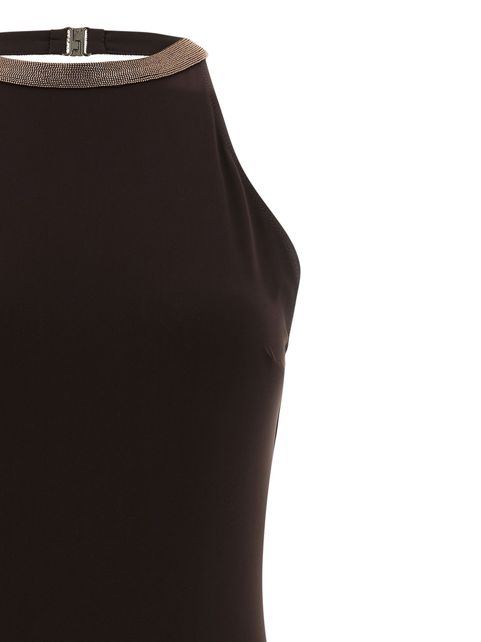 Brunello Cucinelli 'Precious Collar' one-piece swimsuit Size M / US 6-8 / IT 42-44 - 3 Thumbnail