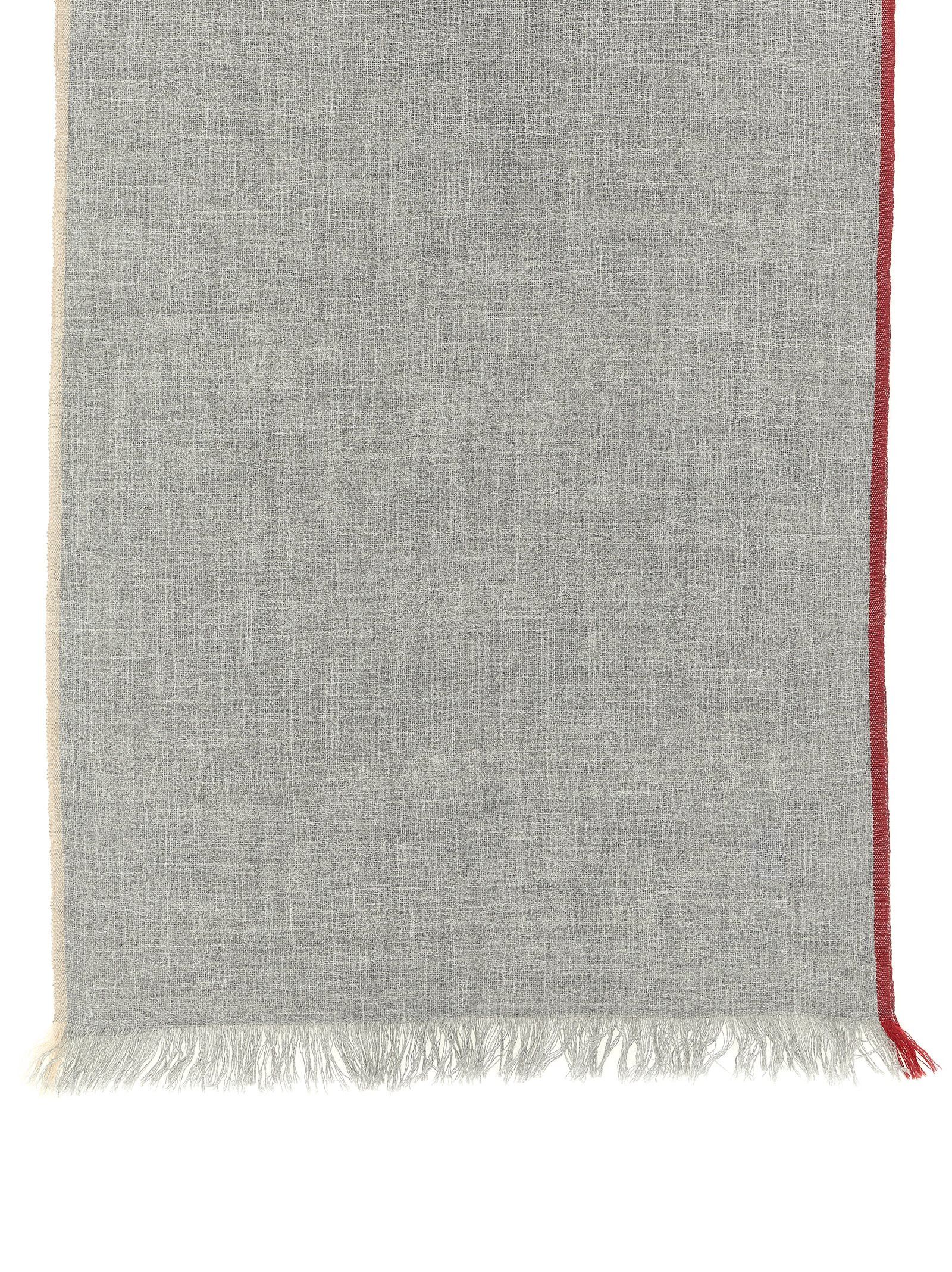 Brunello Cucinelli Contrast border scarf Size ONE SIZE - 2 Thumbnail
