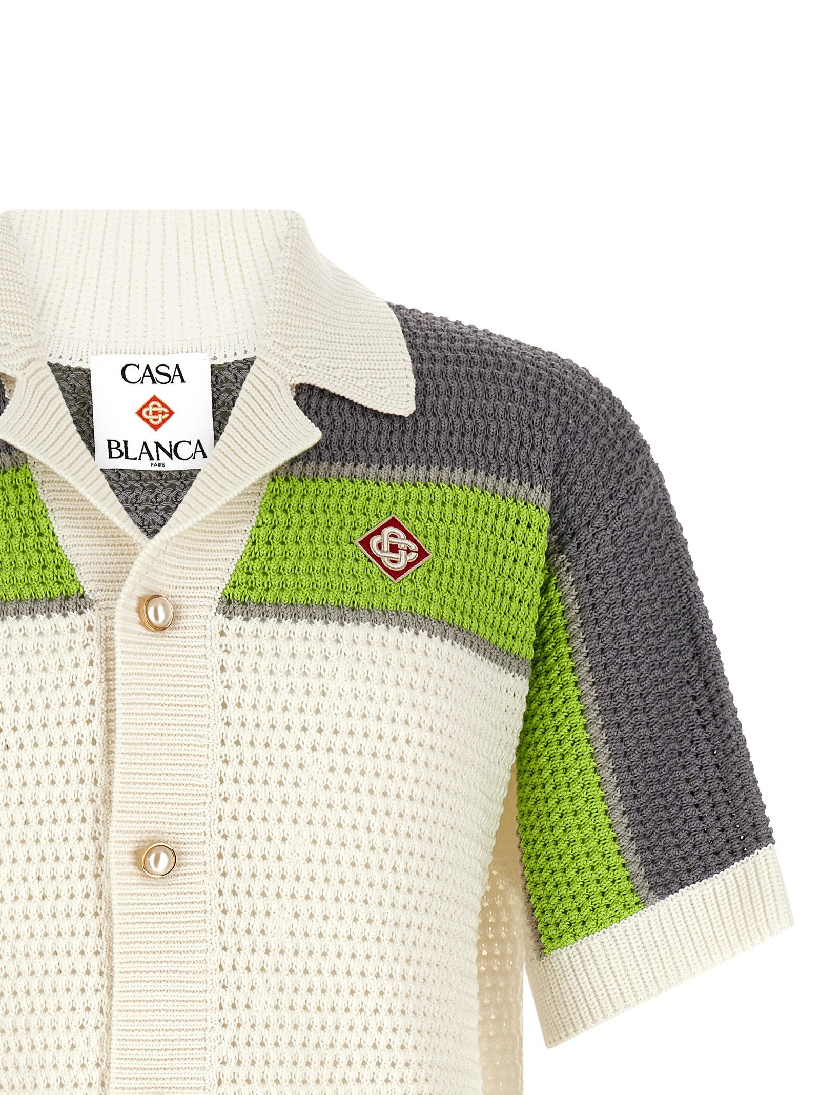 Casablanca 'Stripe Crochet' shirt Size US L / EU 52-54 / 3 - 3 Thumbnail