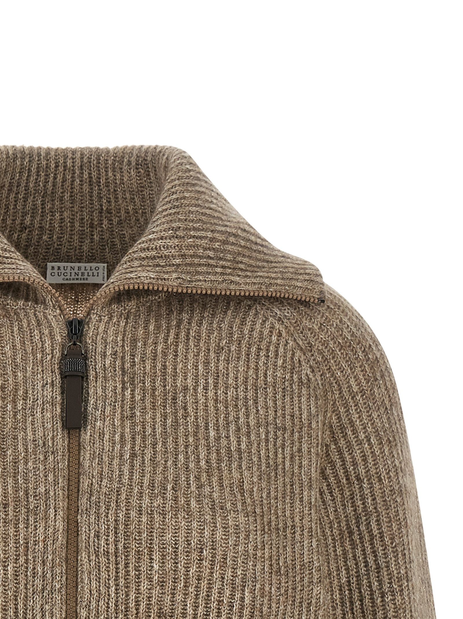 Brunello Cucinelli 'Shiny Zipper Pull' cardigan Size S / US 4 / IT 40 - 3 Thumbnail