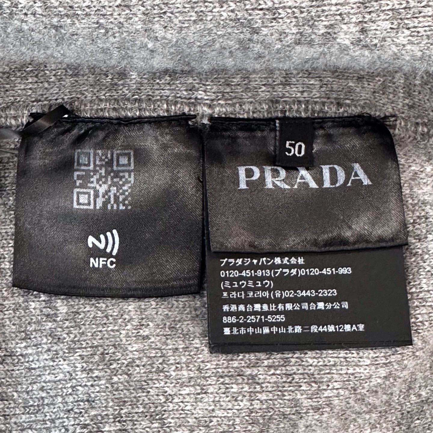 Prada Prada Gray Cashmere Crewneck Sweater Size M Size US M / EU 48-50 / 2 - 8 Thumbnail
