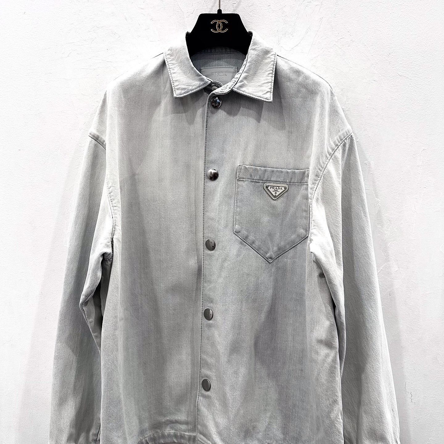 Prada Prada Logo Denim Jacket US M Size US M / EU 48-50 / 2 - 9 Thumbnail