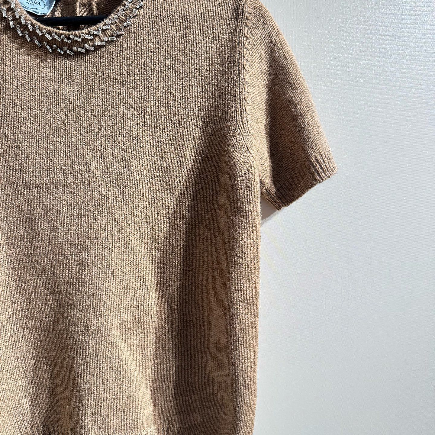 Prada Prada Crystal Collar Knit Sweater Size 40 Size S / US 4 / IT 40 - 5 Thumbnail