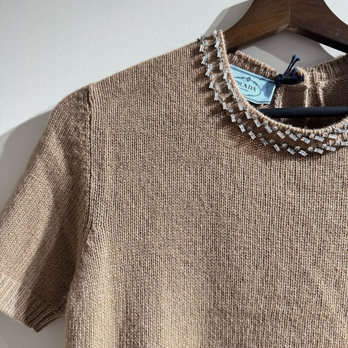 Prada Prada Crystal Collar Knit Sweater Size 40 Size S / US 4 / IT 40 - 3 Thumbnail