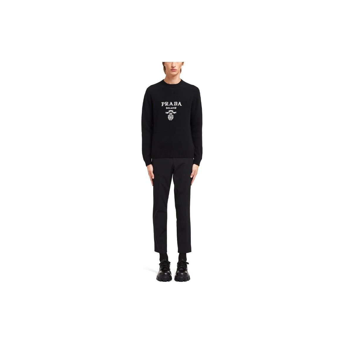 Prada Prada Logo Embroidered Wool Cashmere Sweater Size L Size US L / EU 52-54 / 3 - 10 Thumbnail