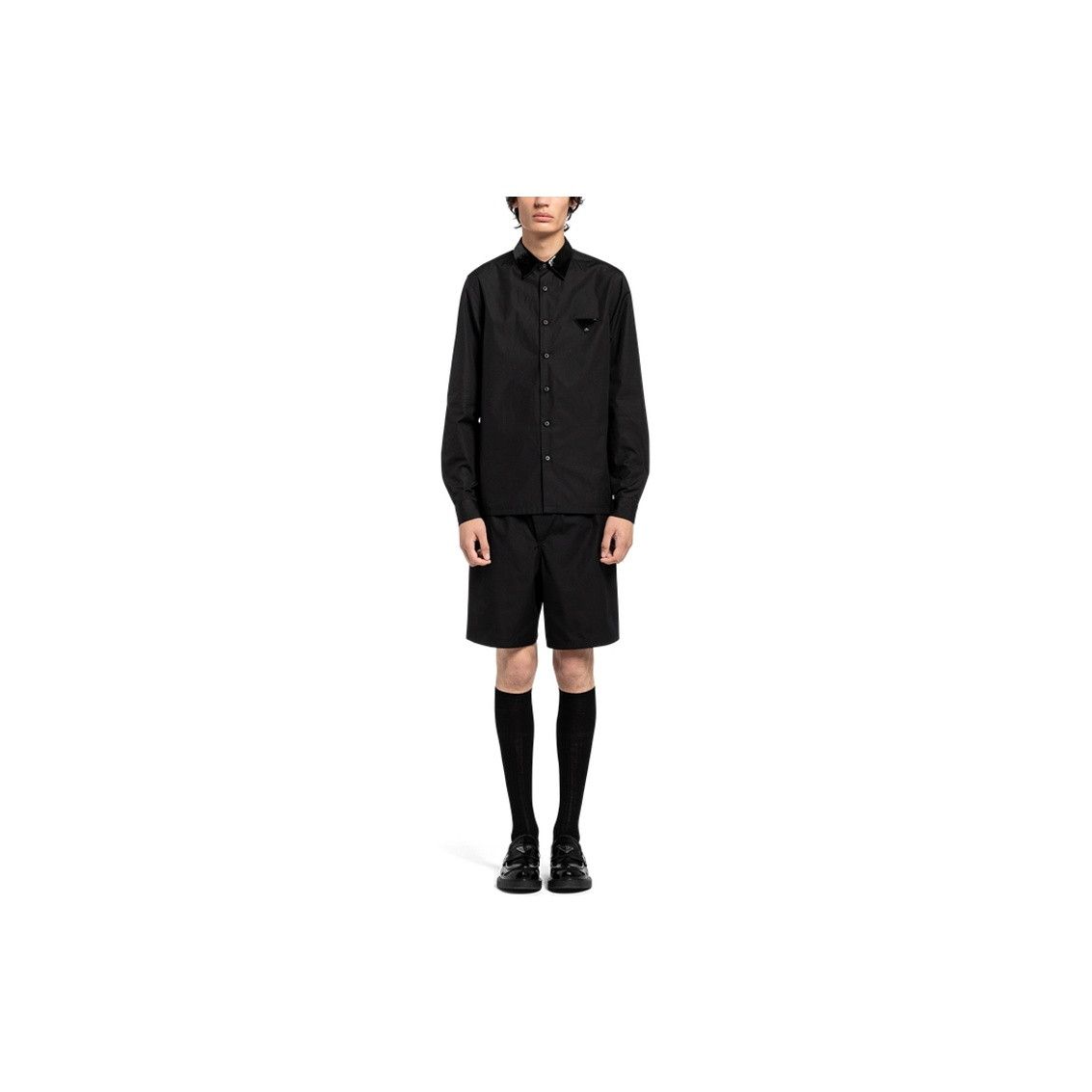 Prada Prada Sequin Collar Button Up Shirt Size L Size US L / EU 52-54 / 3 - 8 Thumbnail