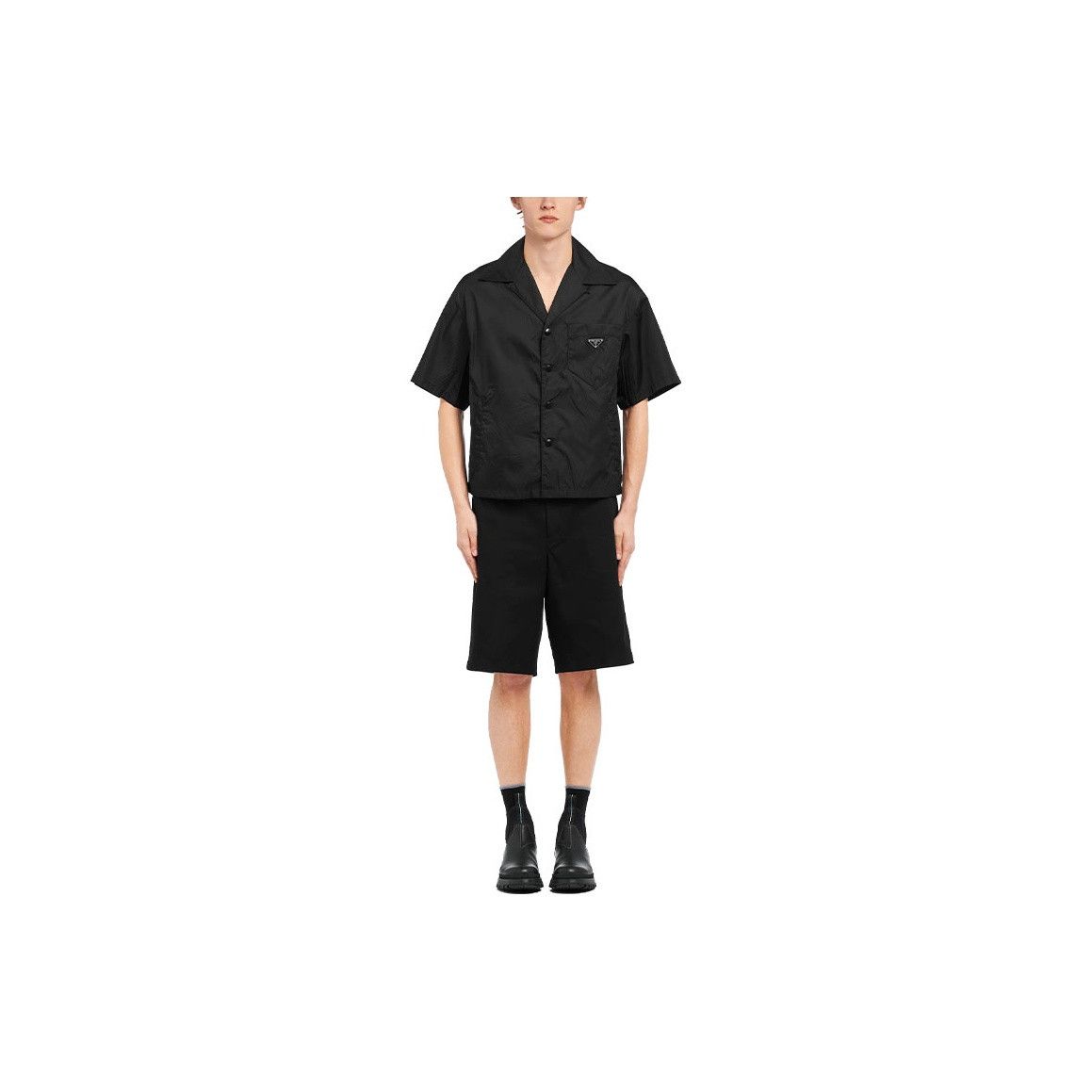 Prada Prada Re-Nylon Logo Short Sleeve Shirt Size M Size US M / EU 48-50 / 2 - 8 Thumbnail