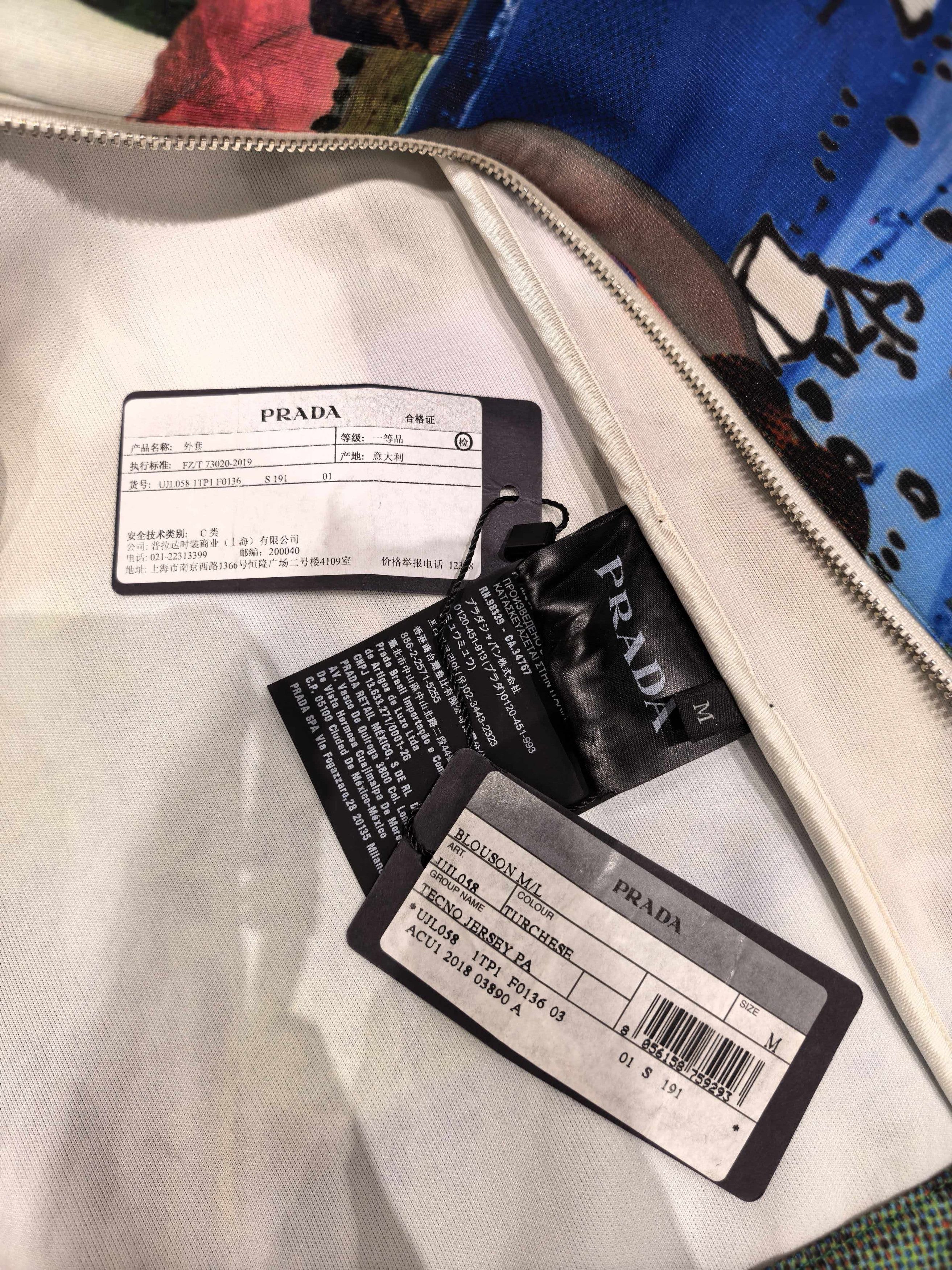 Prada Prada Graphic Print Zip Jacket Size M Size US M / EU 48-50 / 2 - 5 Thumbnail