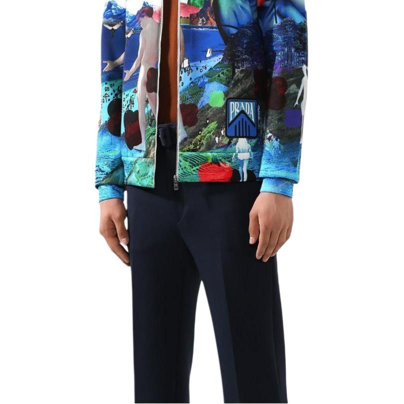 Prada Prada Graphic Print Zip Jacket Size M Size US M / EU 48-50 / 2 - 9 Thumbnail