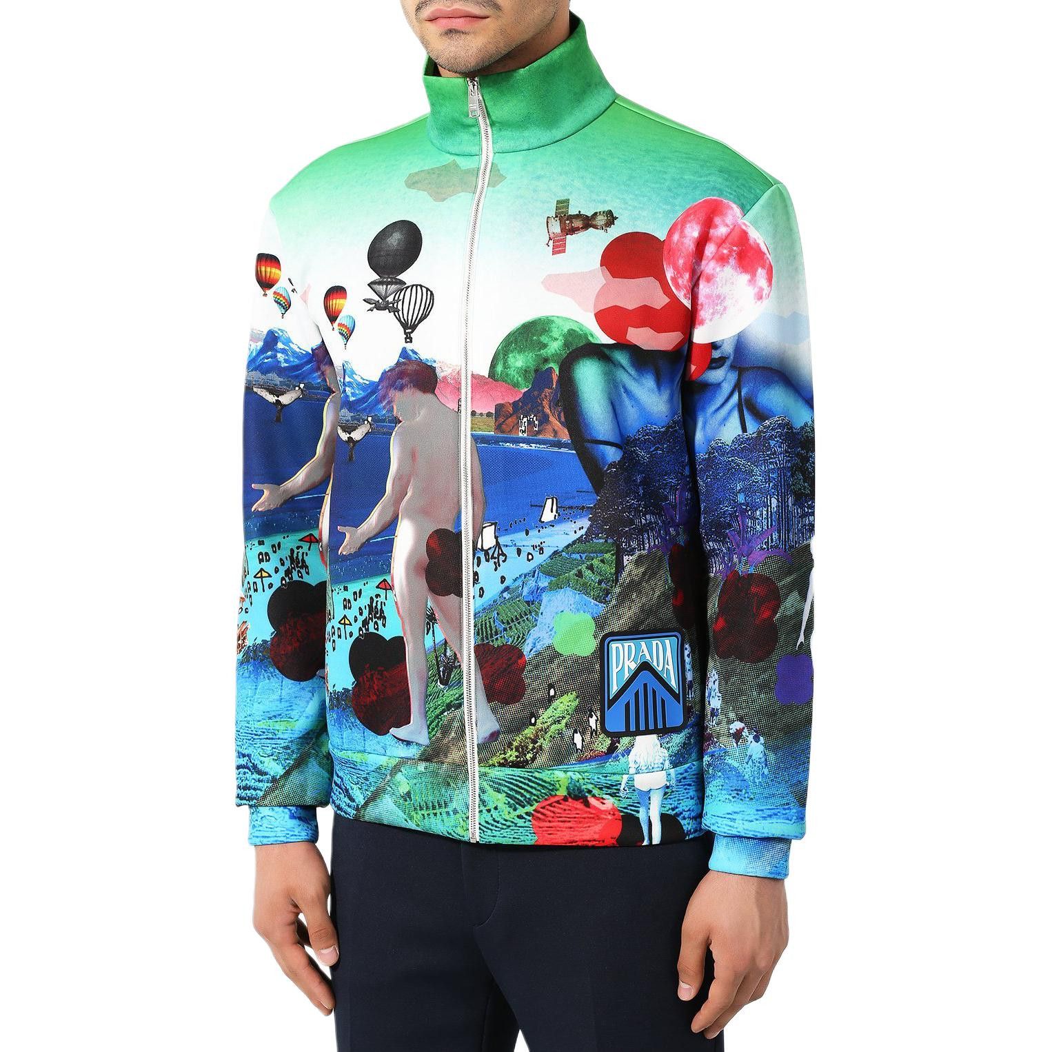 Prada Prada Graphic Print Zip Jacket Size M Size US M / EU 48-50 / 2 - 6 Thumbnail