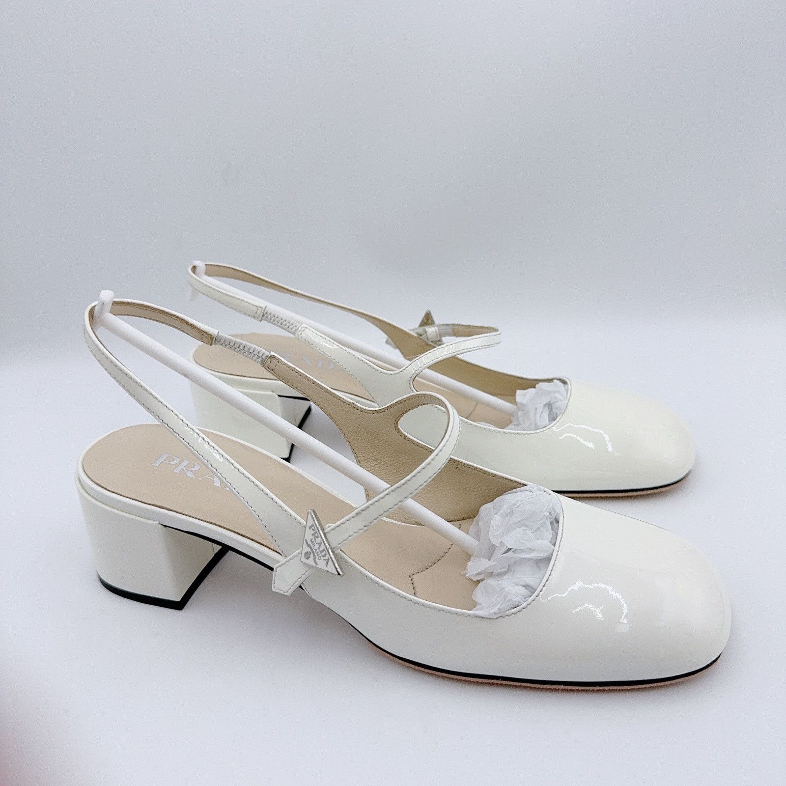 Prada Prada Triangle Logo Slingback Heels Size 38 Size US 8 / IT 38 - 6 Thumbnail