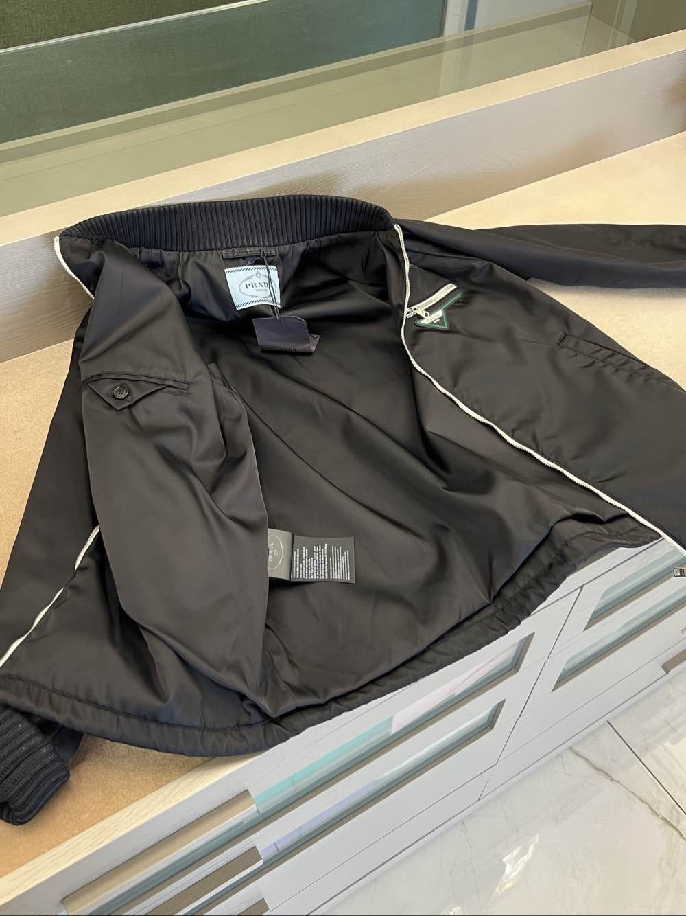 Prada Prada Triangle Logo Bomber Jacket Size 40 Size S / US 4 / IT 40 - 7 Thumbnail