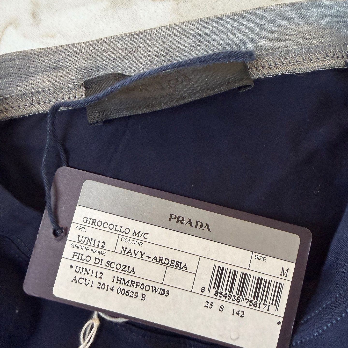 Prada Prada Navy Short Sleeve T-Shirt Size M Size US M / EU 48-50 / 2 - 3 Thumbnail
