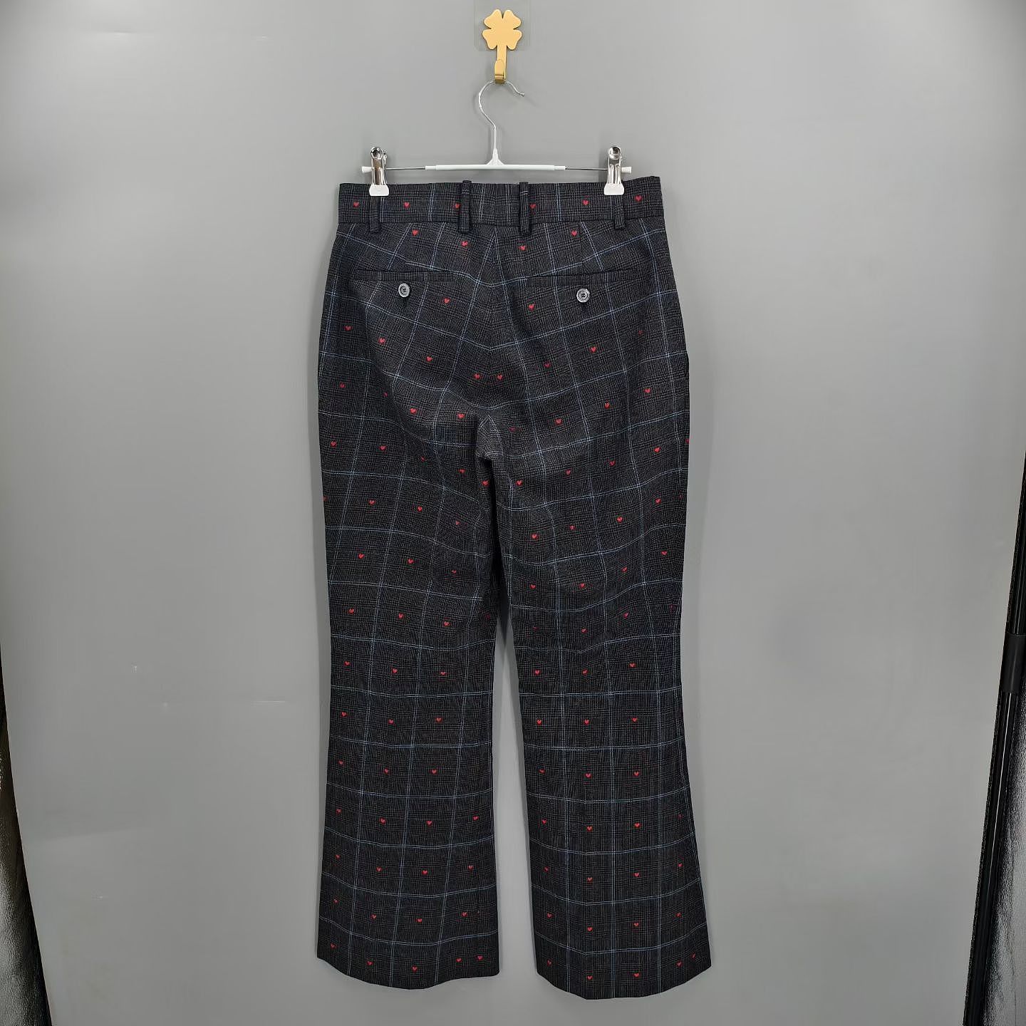 Gucci Gucci Heart Print Plaid Pants Size 38 Size 26" / US 2 / IT 38 - 2 Thumbnail