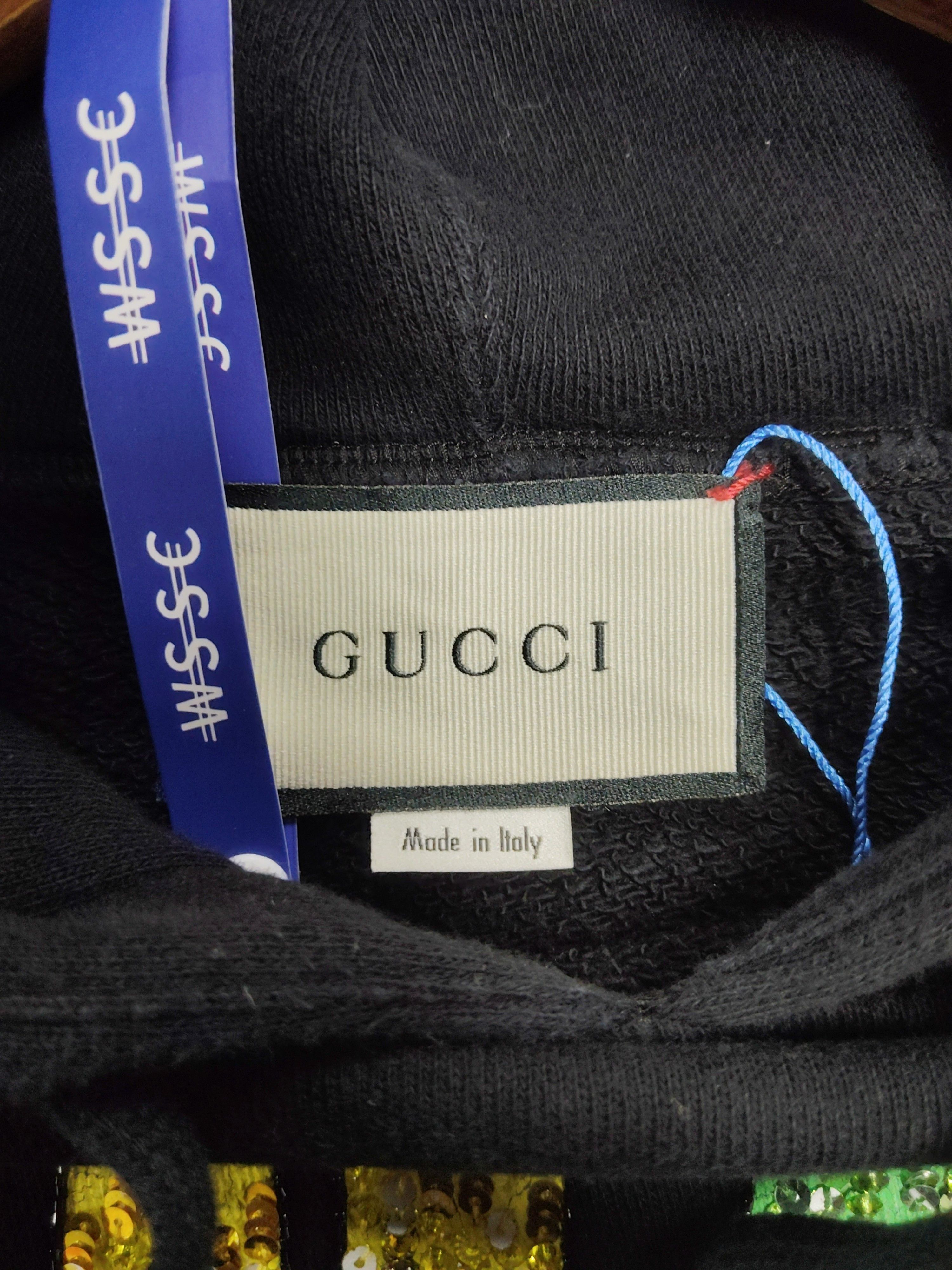 Gucci Gucci Sequined Logo Hoodie Size XS Size XS / US 0-2 / IT 36-38 - 3 Thumbnail